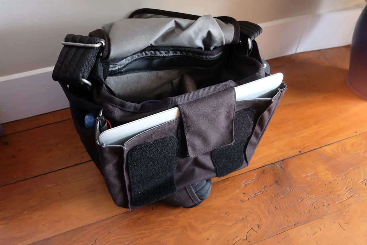 Another shot showing how much room there still is in the top of the bag even with everything loaded in