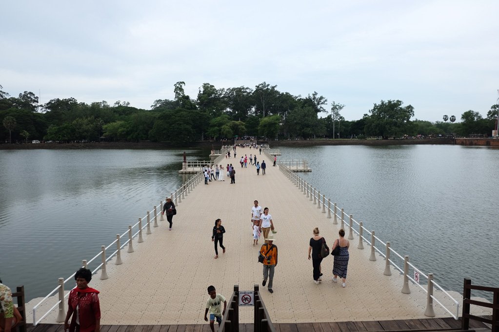 Day 1: Angkor Wat - The temporary access pontoon