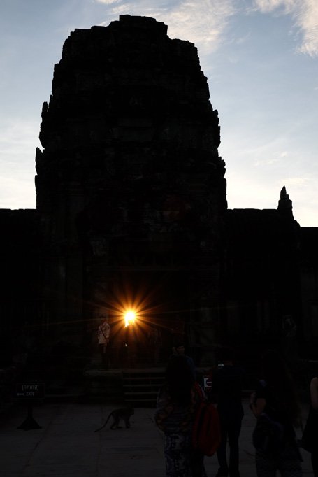 Day 3: Angkor Wat Sunset through the out door