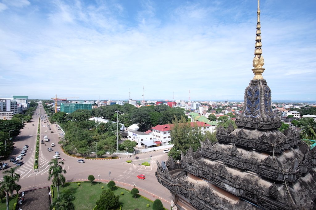 View from the top south over Vientiane