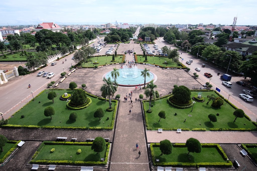 View from the top north over Vientiane