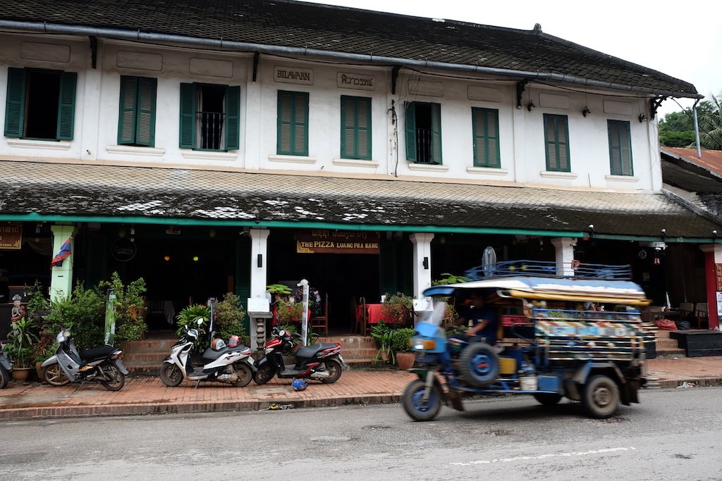 Luang Prabang town and a Laos tuk tuk