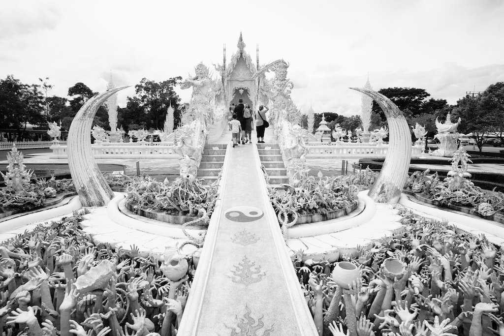 The White Temple, in black and white