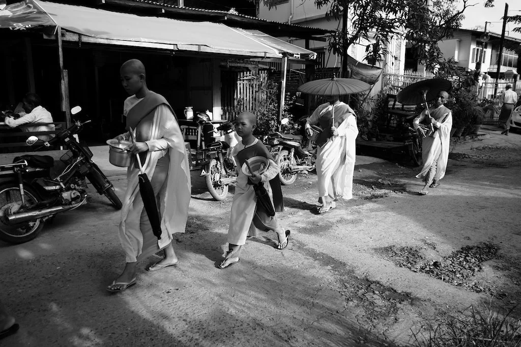 Nuns on their morning rounds, and they were singing too