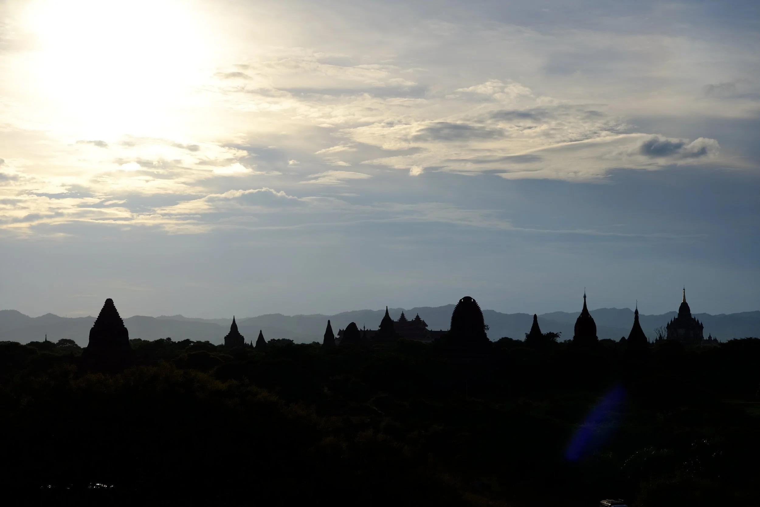 Looking towards Old Bagan from Shwesandaw Pagoda