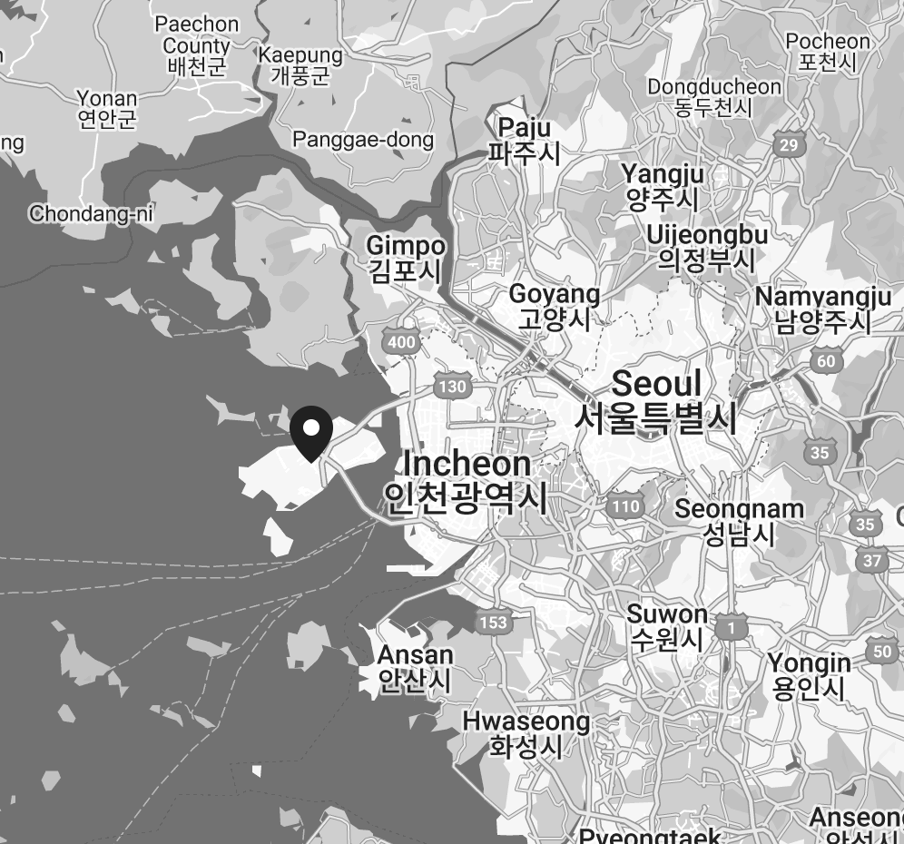 Location of Incheon Airport 