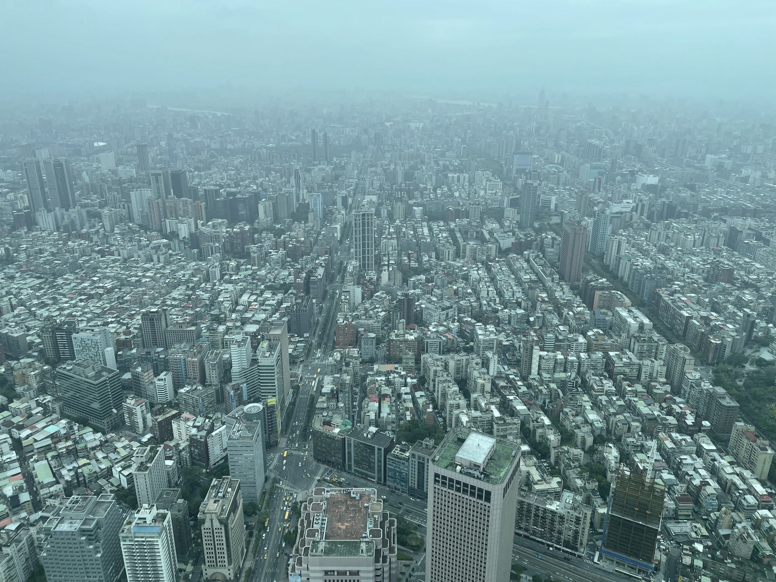 View from Taipei 101 looking West
