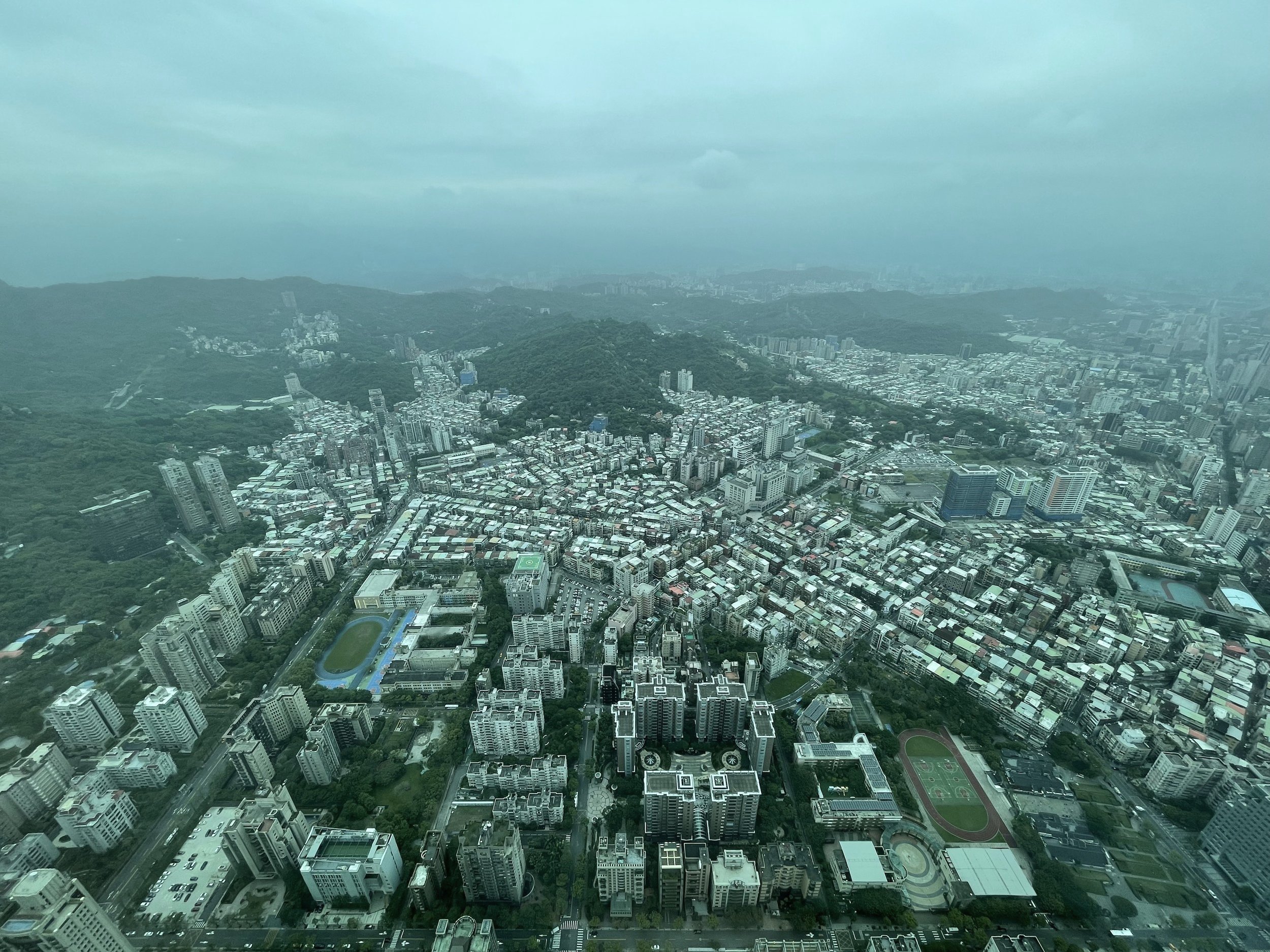 View from Taipei 101 looking South