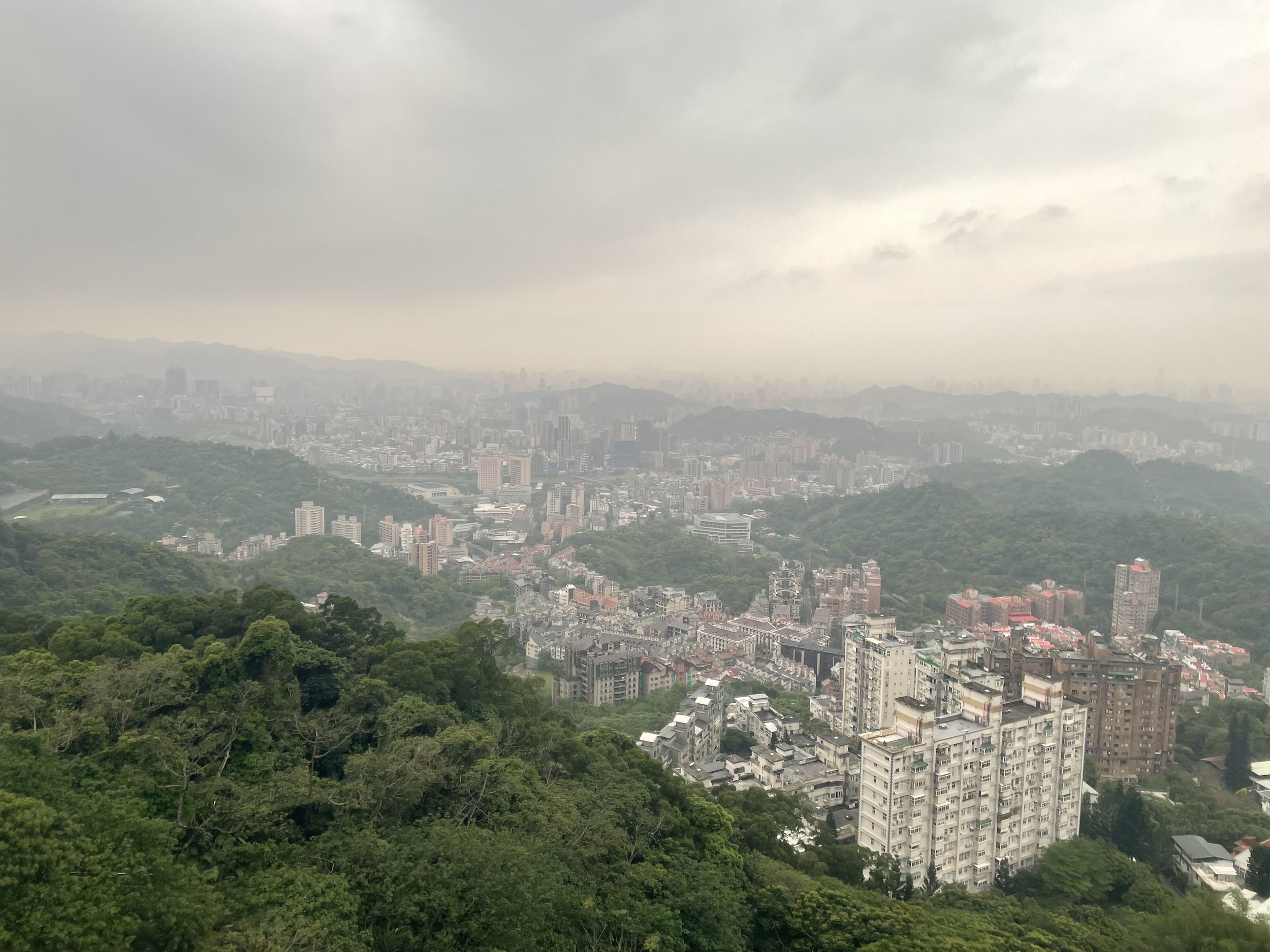 View from Maokong Gondola looking west, Taipei