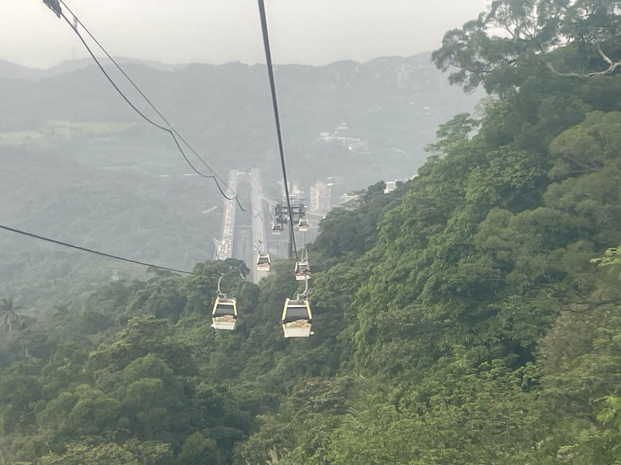 View from Maokong Gondola north up the Formosa Freeway, Taipei 