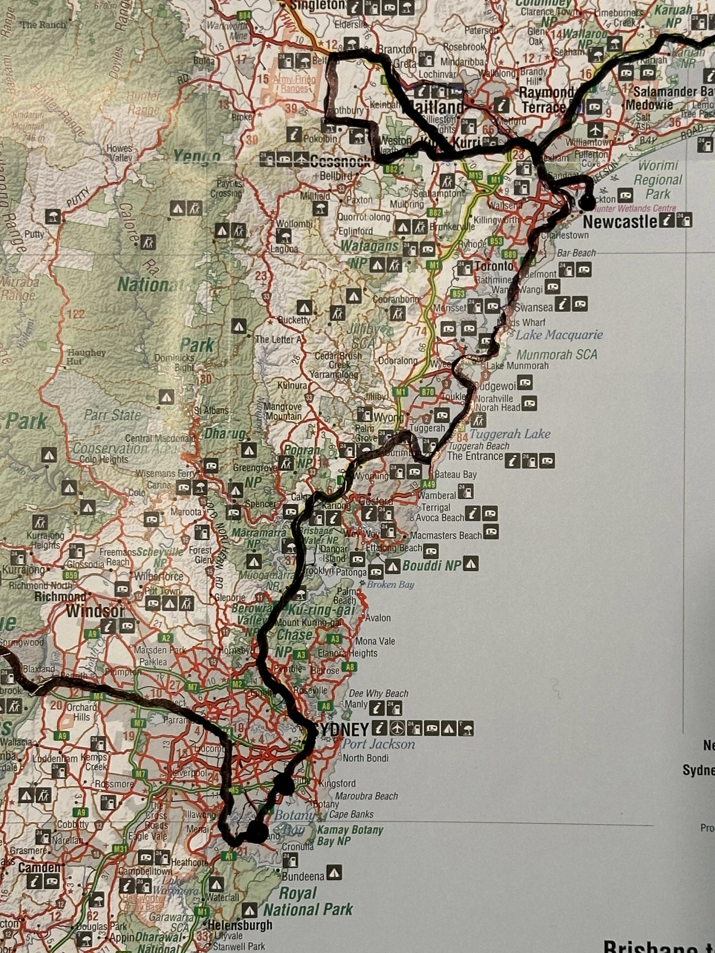 Sydney to Newcastle