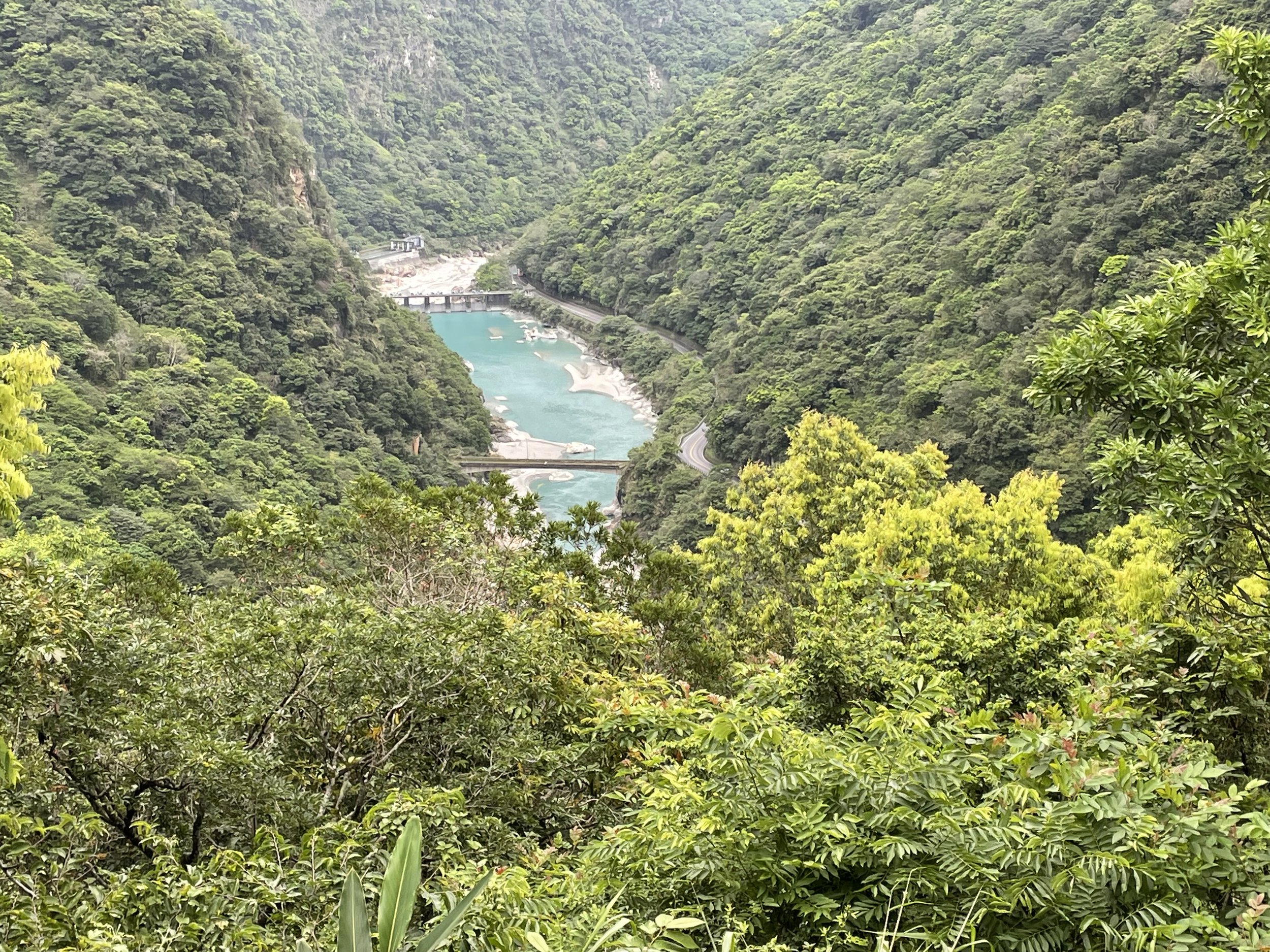 View down river, Buluowan Terrace, Taroko Gorge