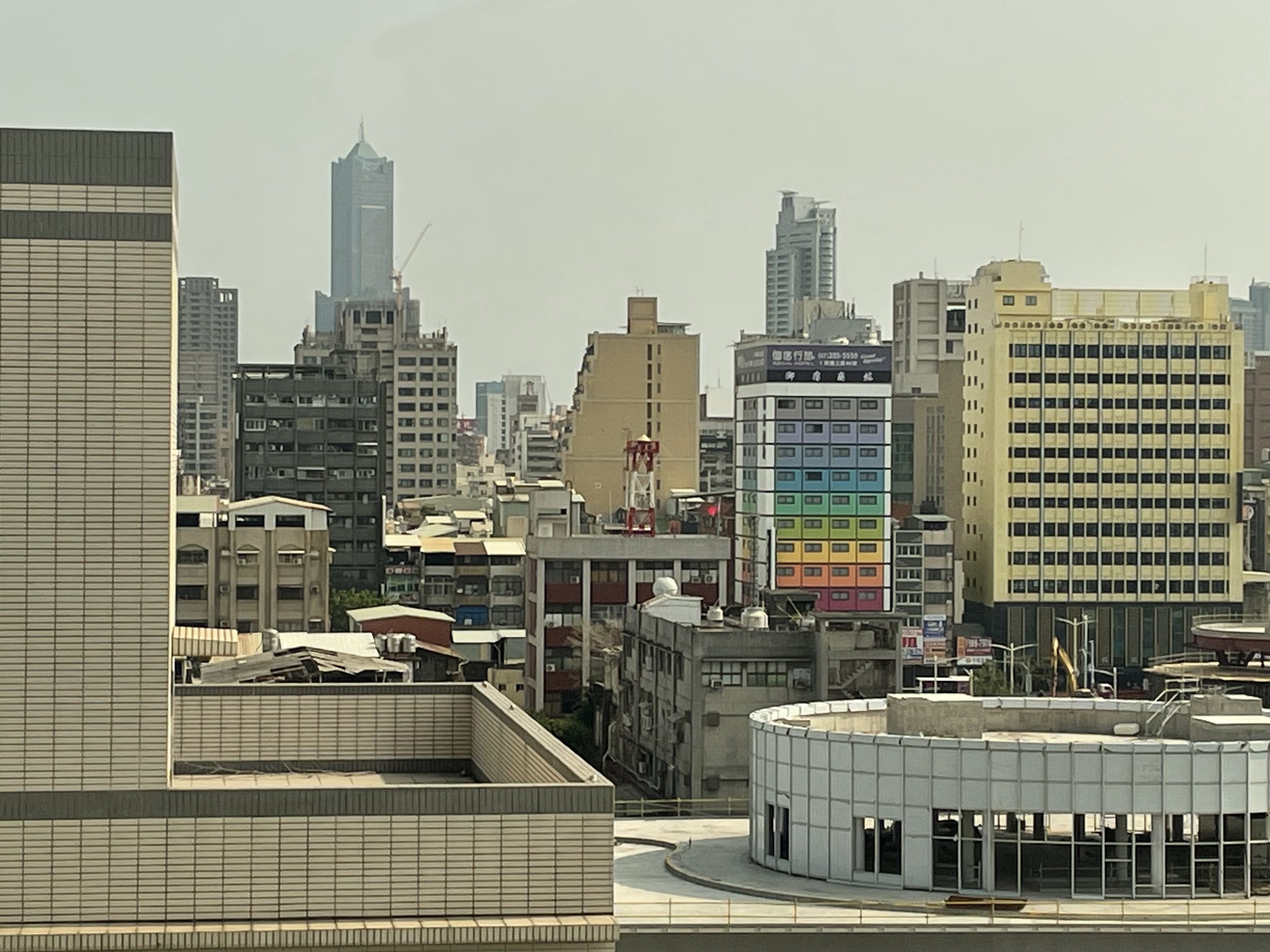 view from Hotel Kindness room looking to Main Station, Kaohsiung
