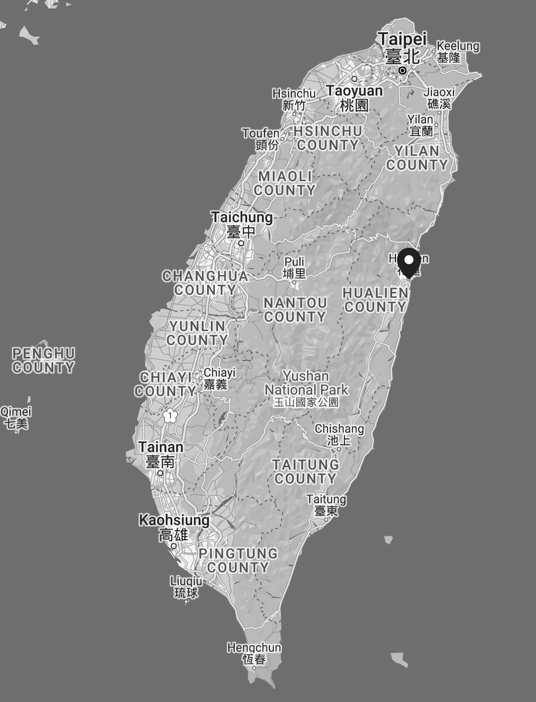 Location of Hualien
