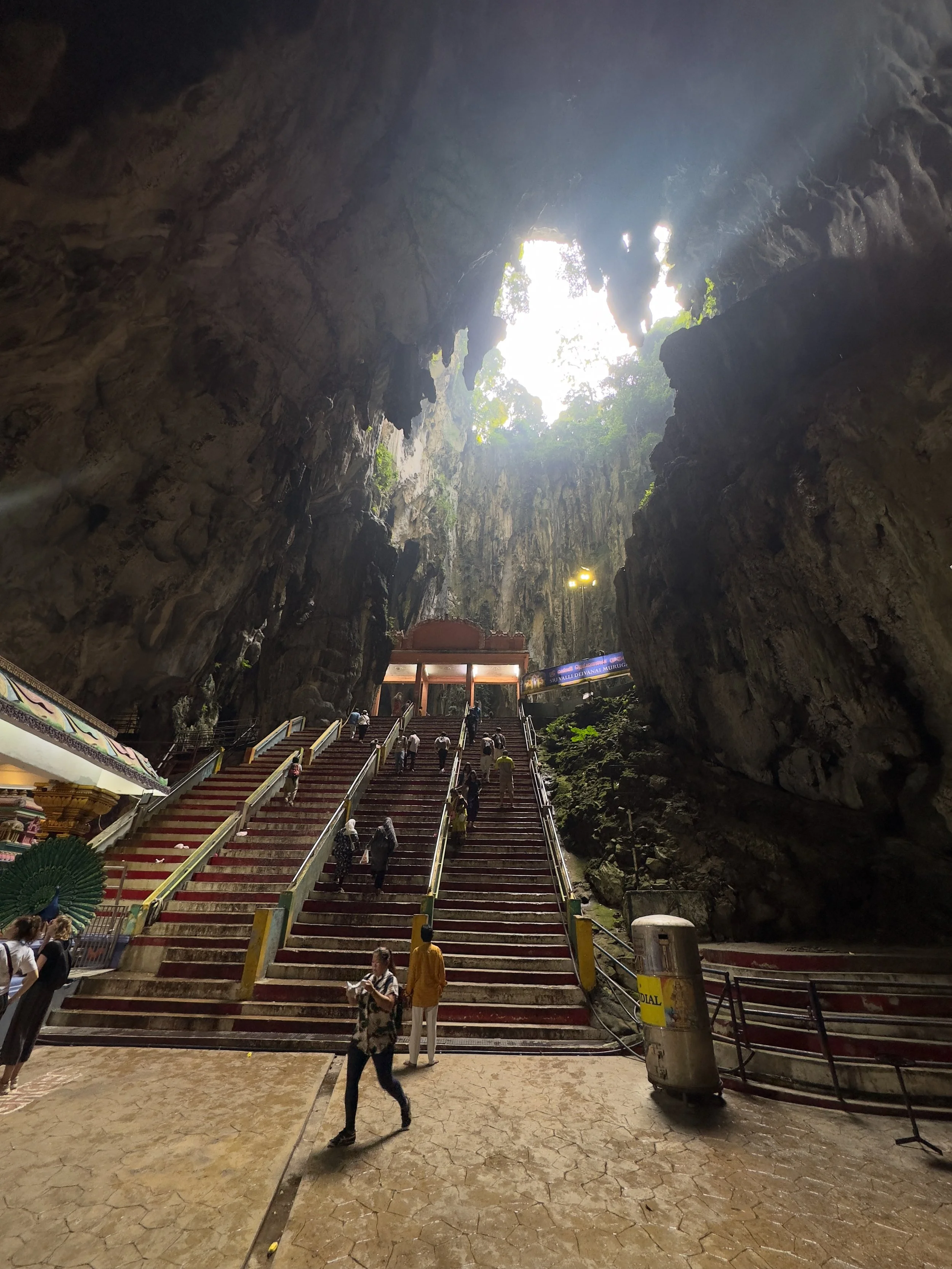 Stairs to the upper cavern