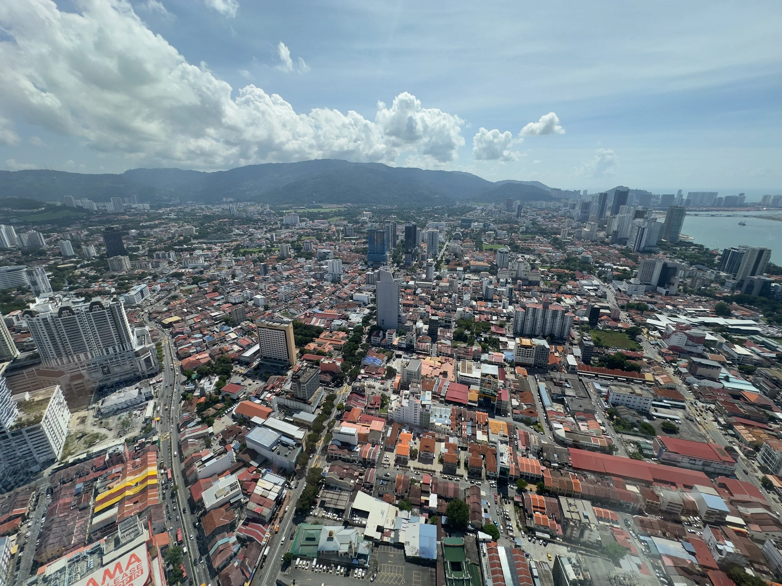 Looking northwest towards Penang Hill, from The Top