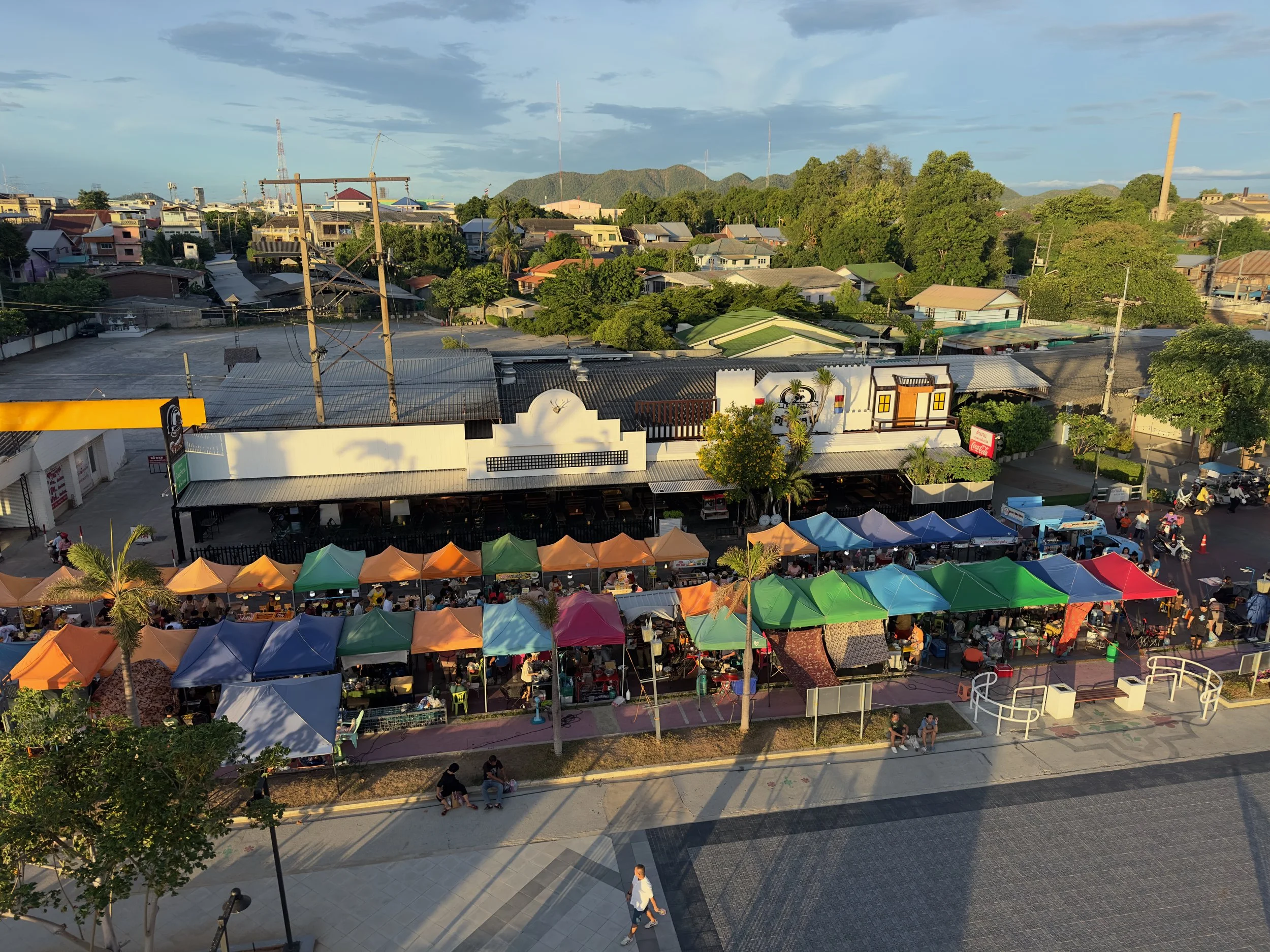 Night Market from Skywalk, Kanchanaburi