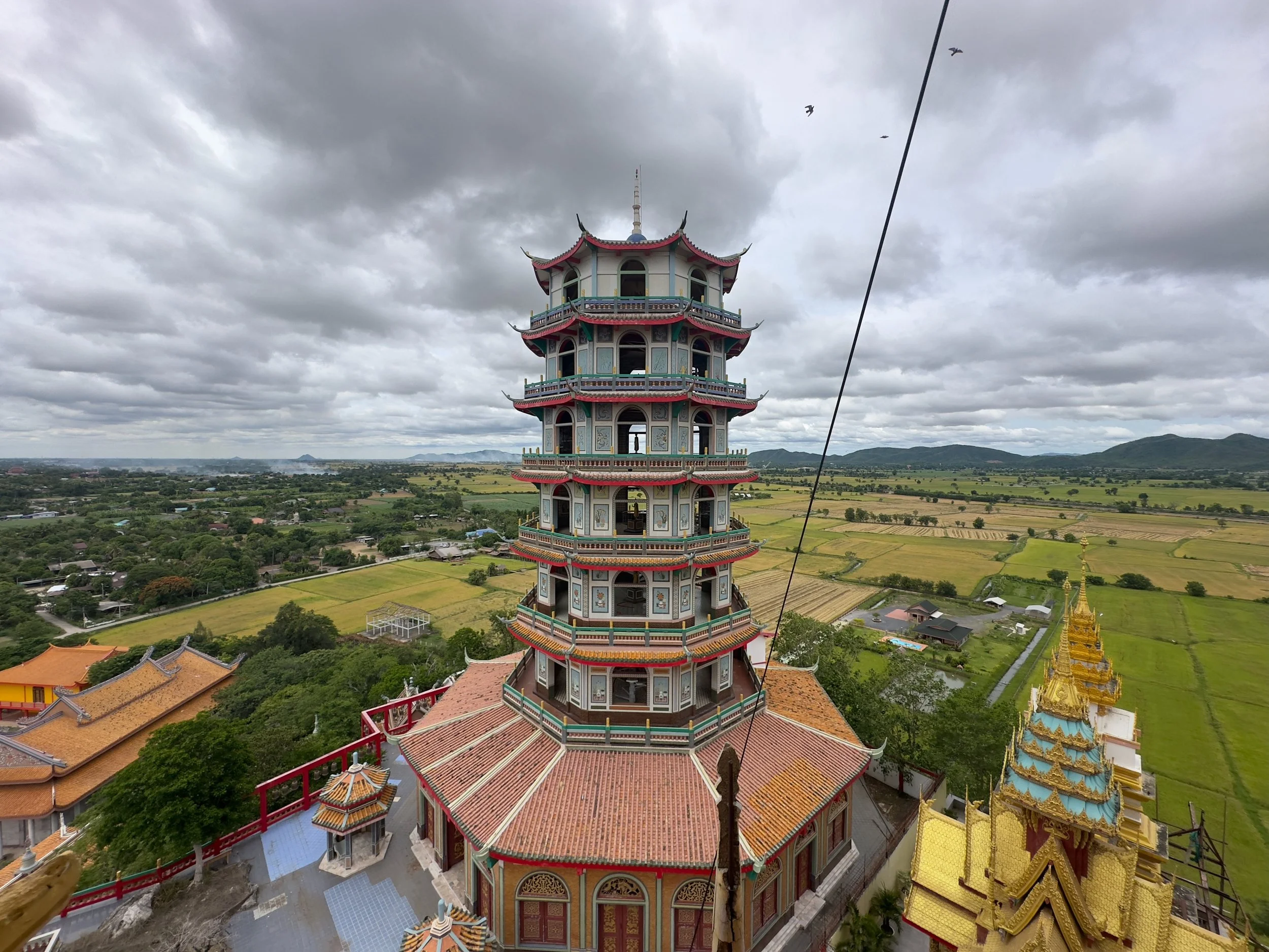 The Chinese Style Pagoda, from 1/2 way up the Beehive Style Pagoda