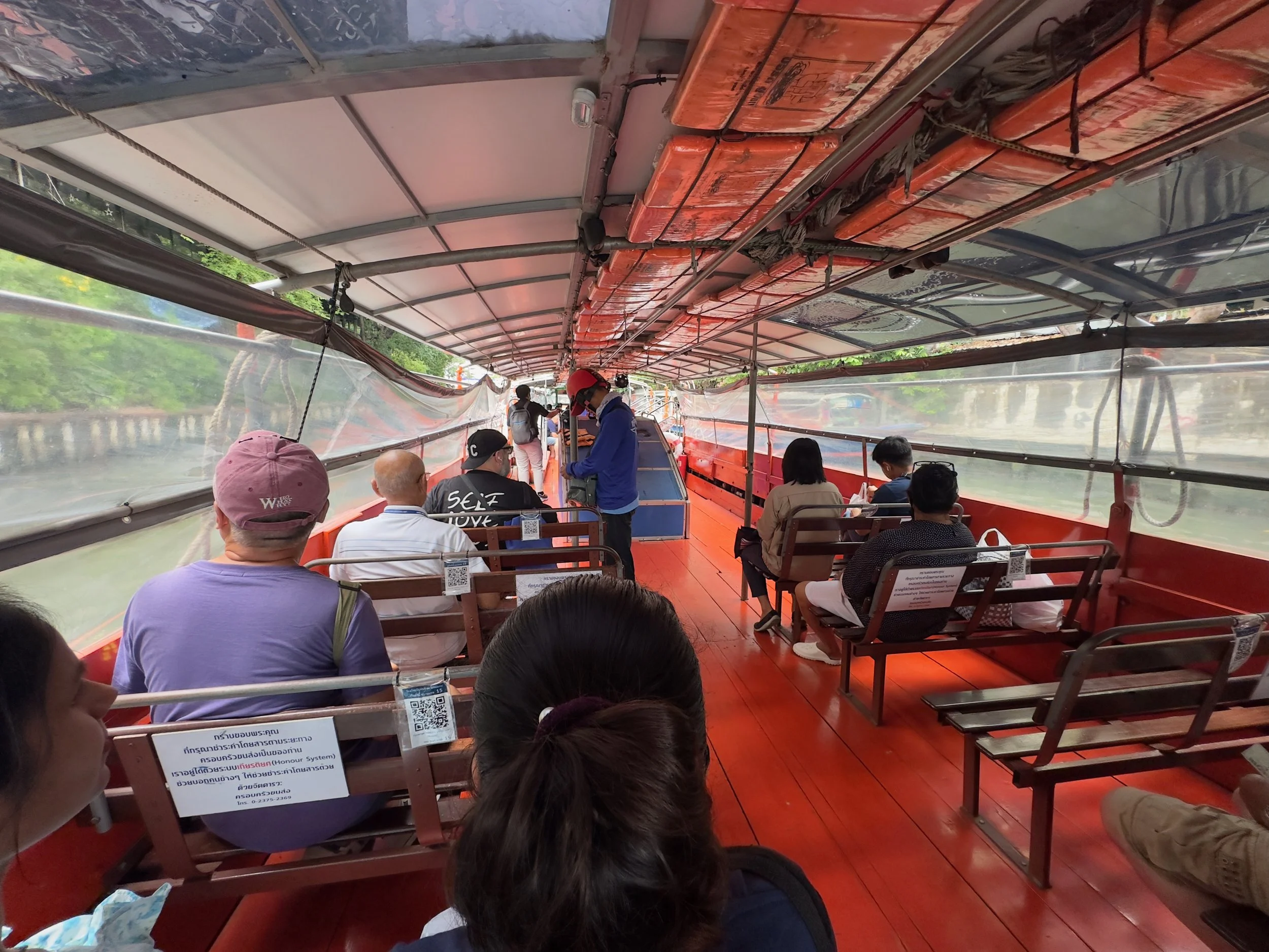 On board a boat bus
