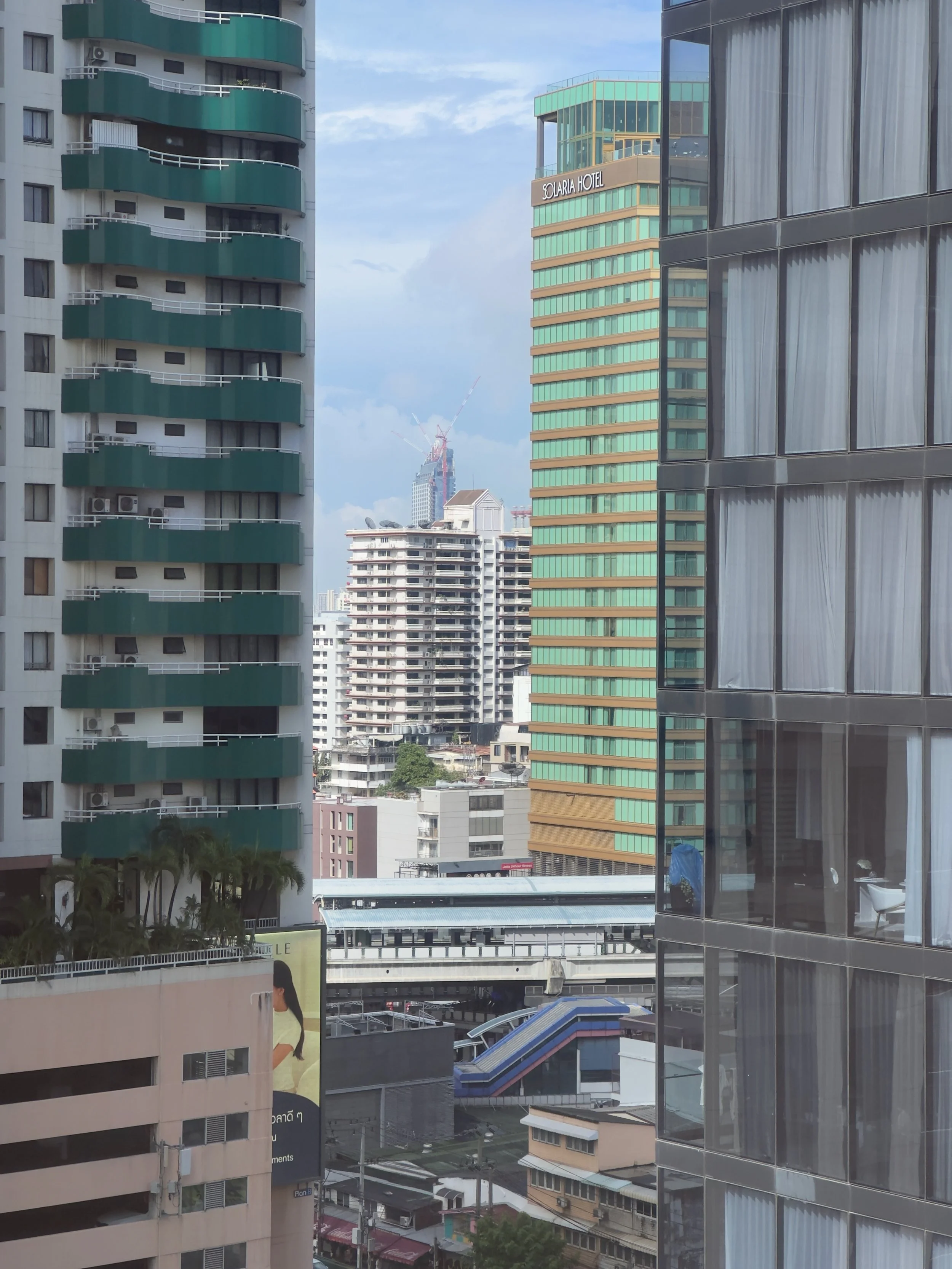 View from Room 1501, Tai Pan Hotel, looking south west toward Asok BTS station