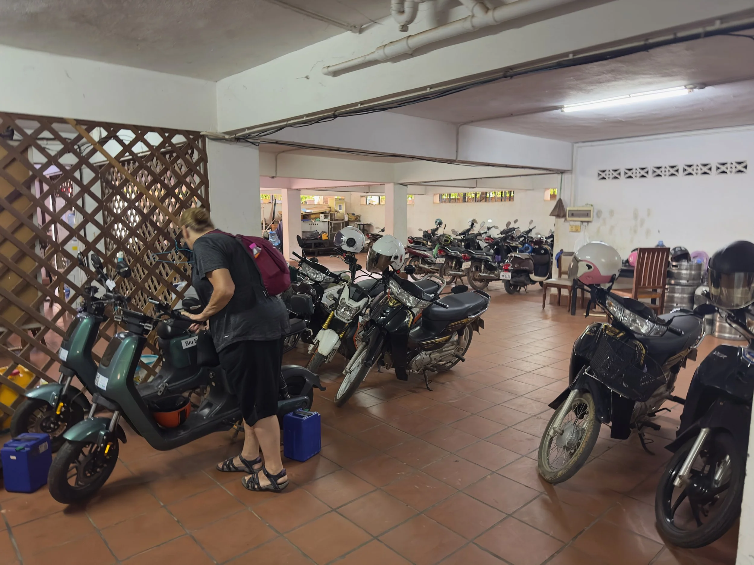 Moped parking, Royal Crown Hotel and Spa