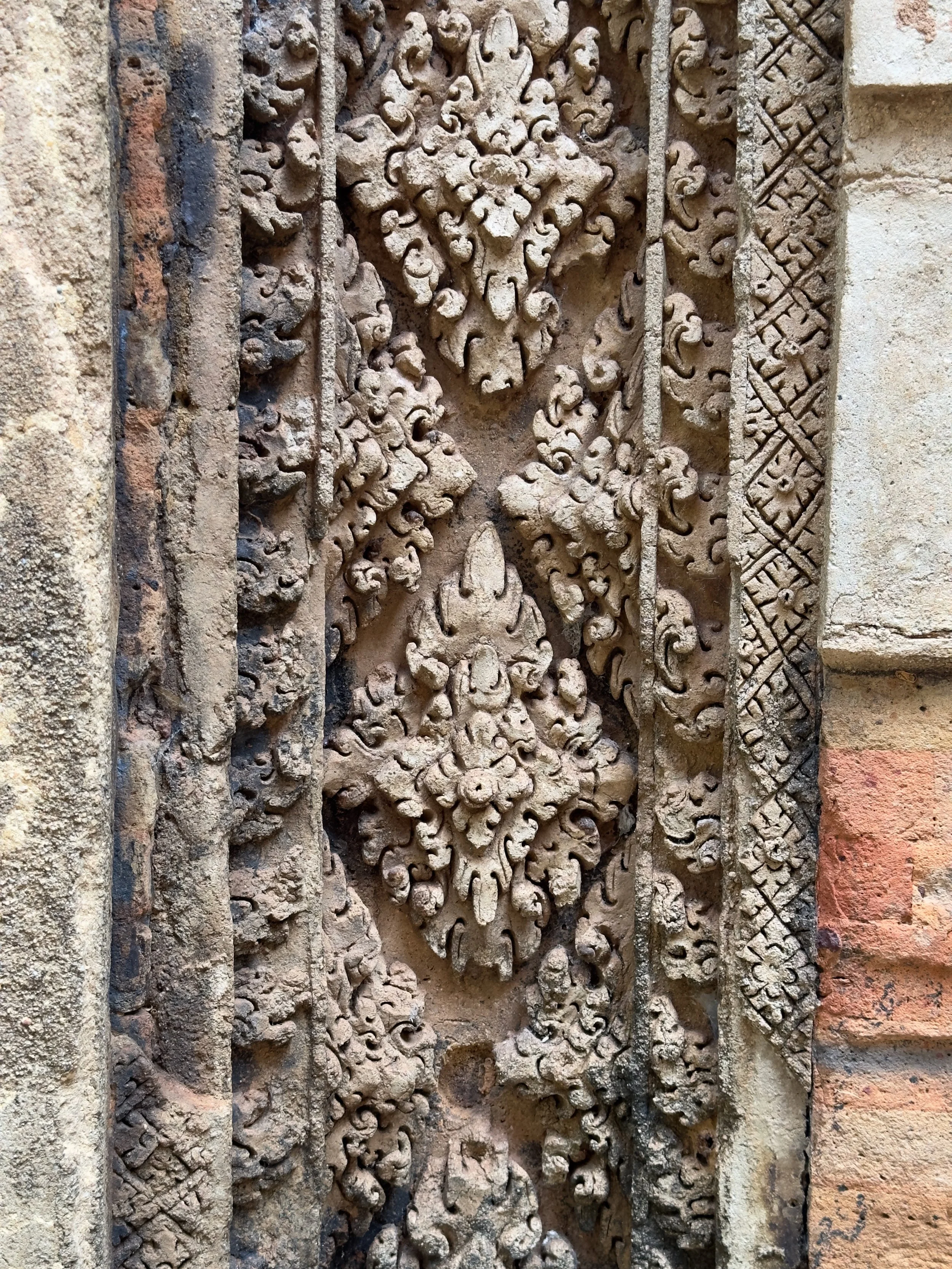 Carved stone details, Preah Ko Temple
