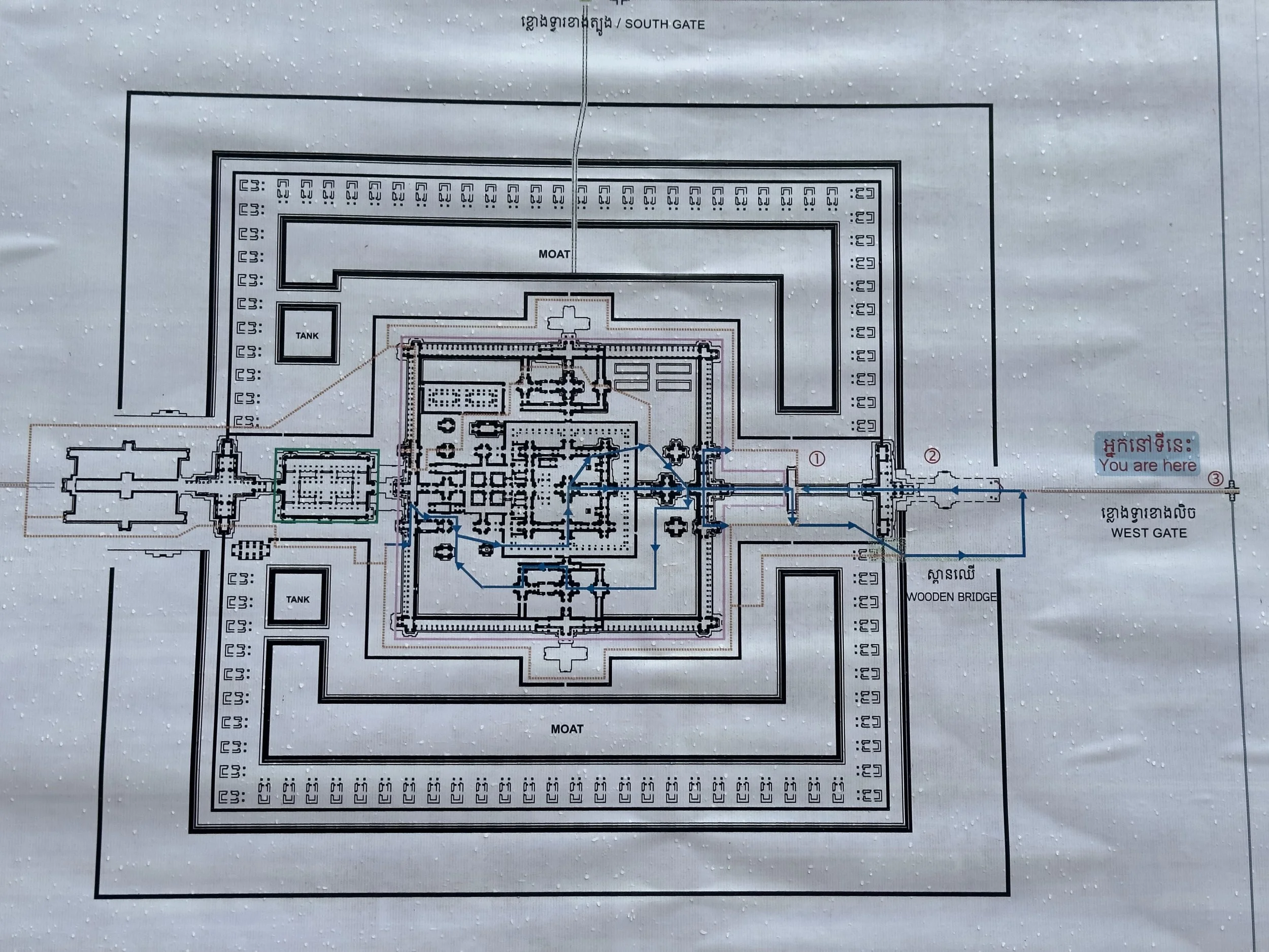 Layout of Ta Prohm Temple buildings