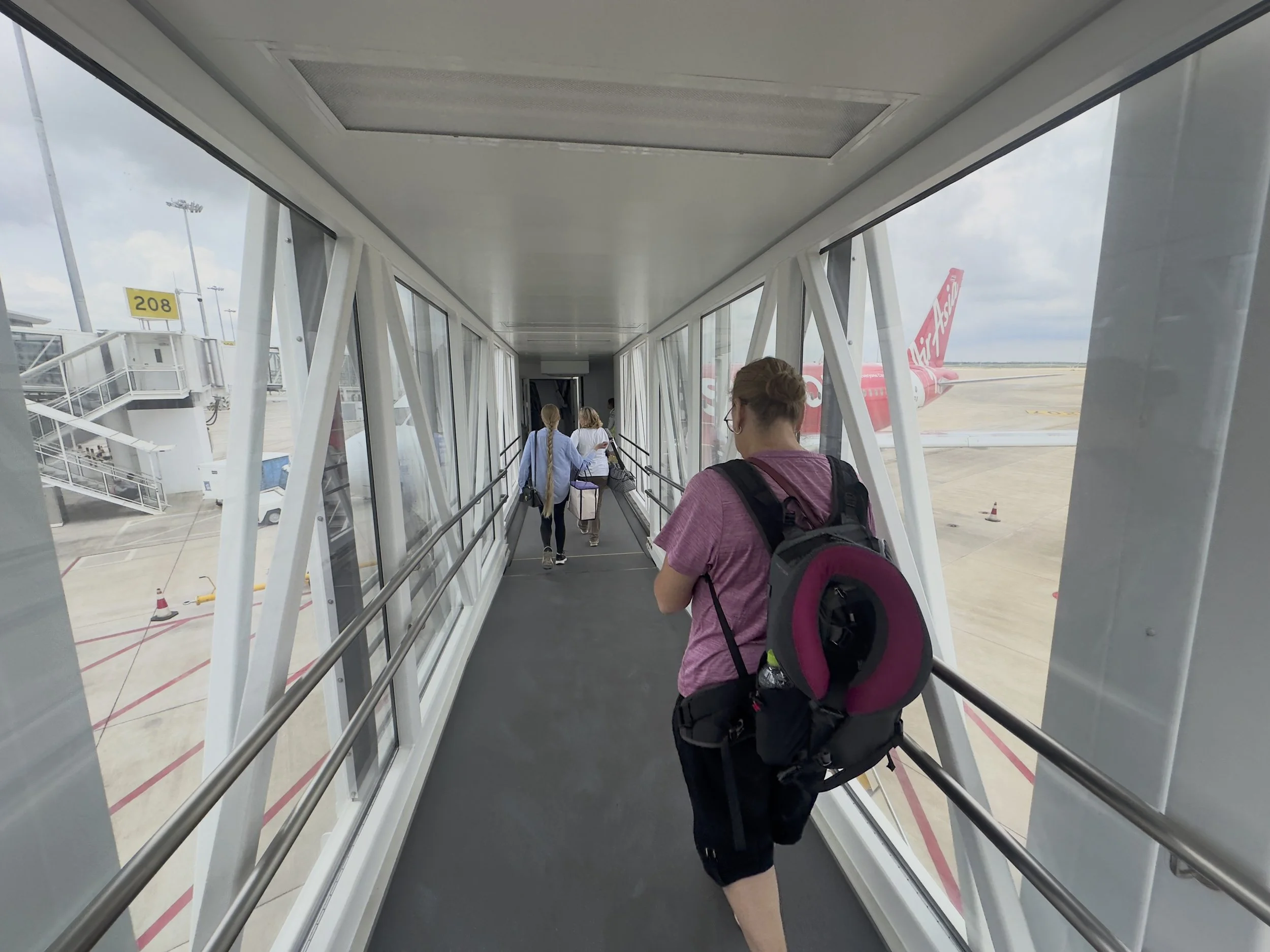 Walking down to our flight, Siem Reap Angkor International Airport