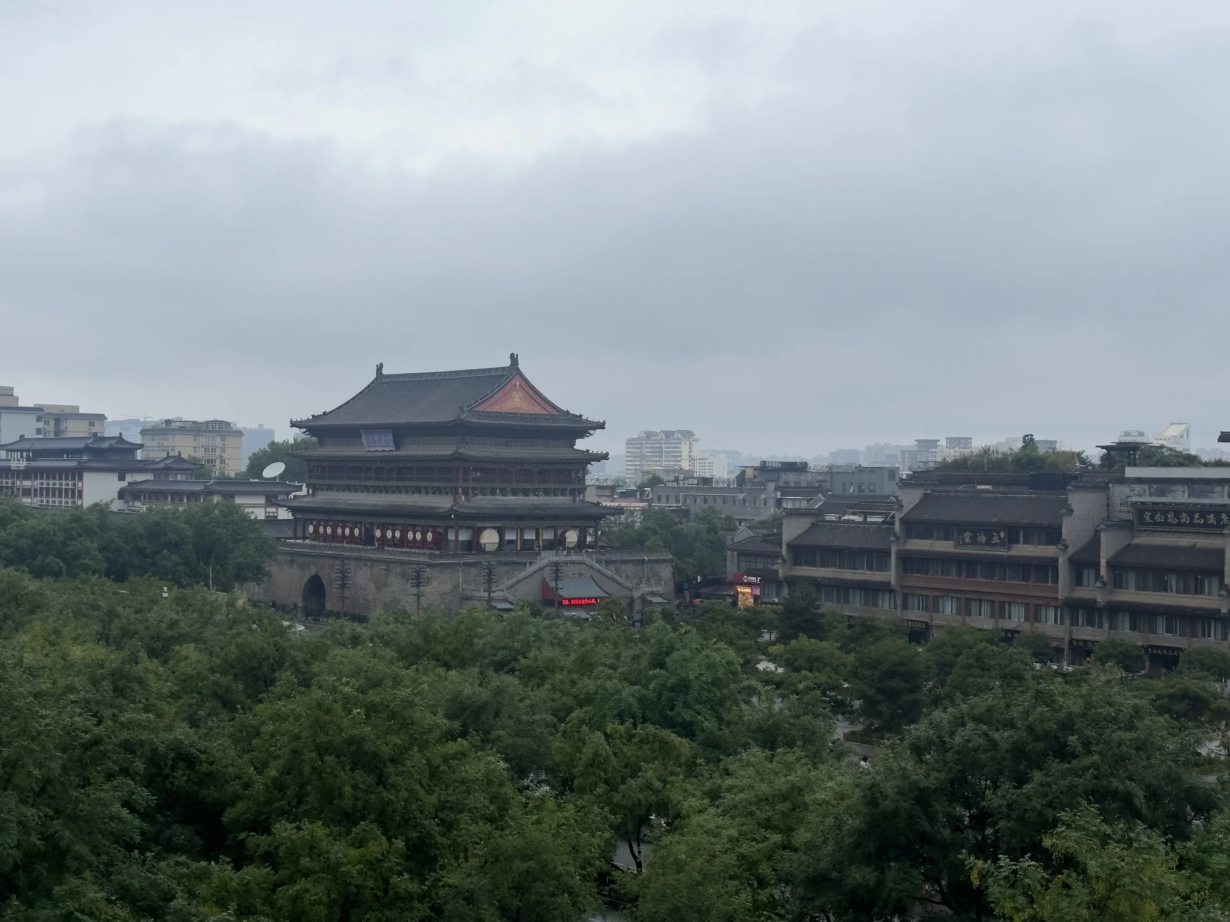 View of the Drum Tower from Room 507, Bell Hotel Hotel