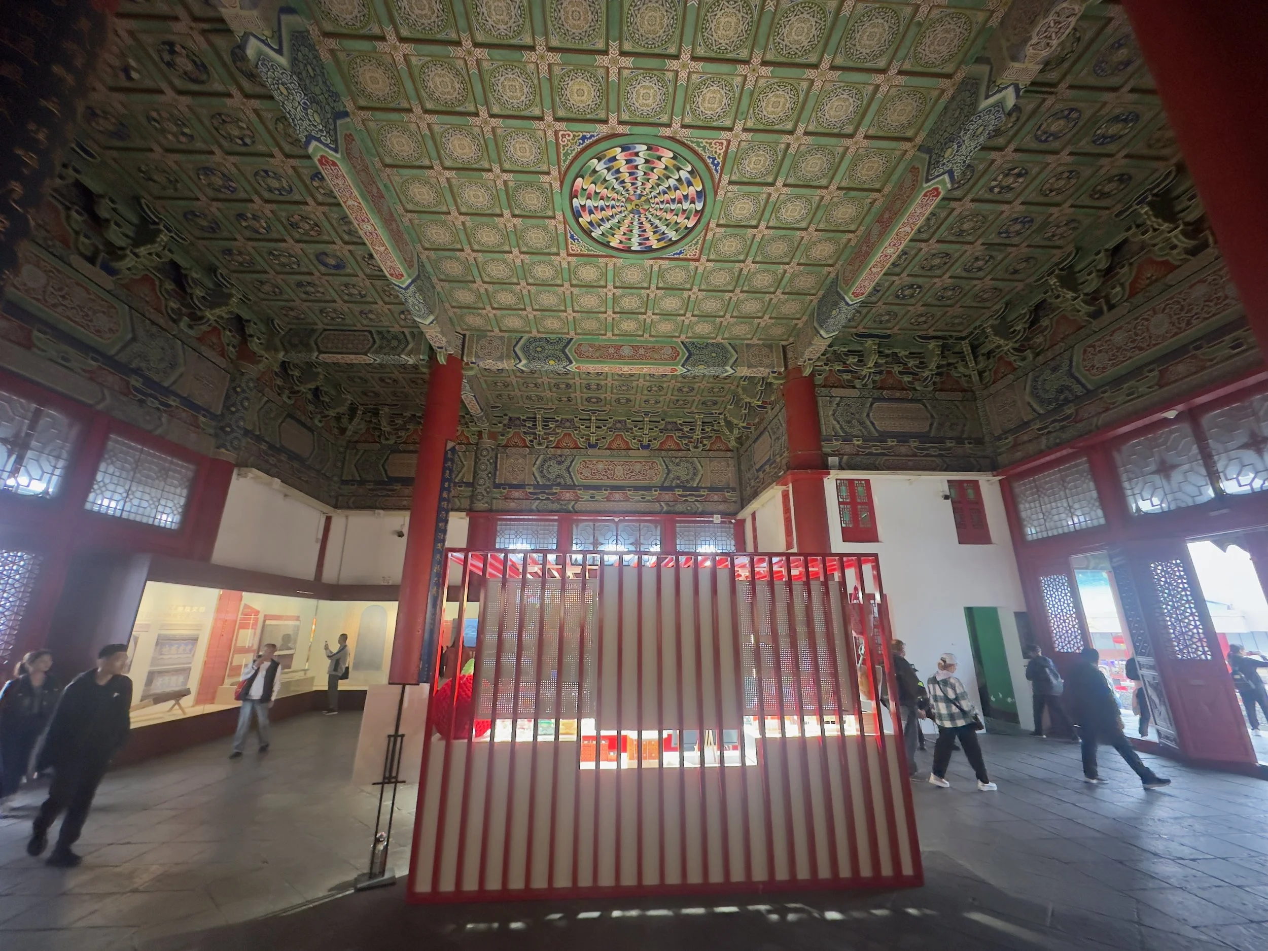 Inside the main level of the Bell Tower