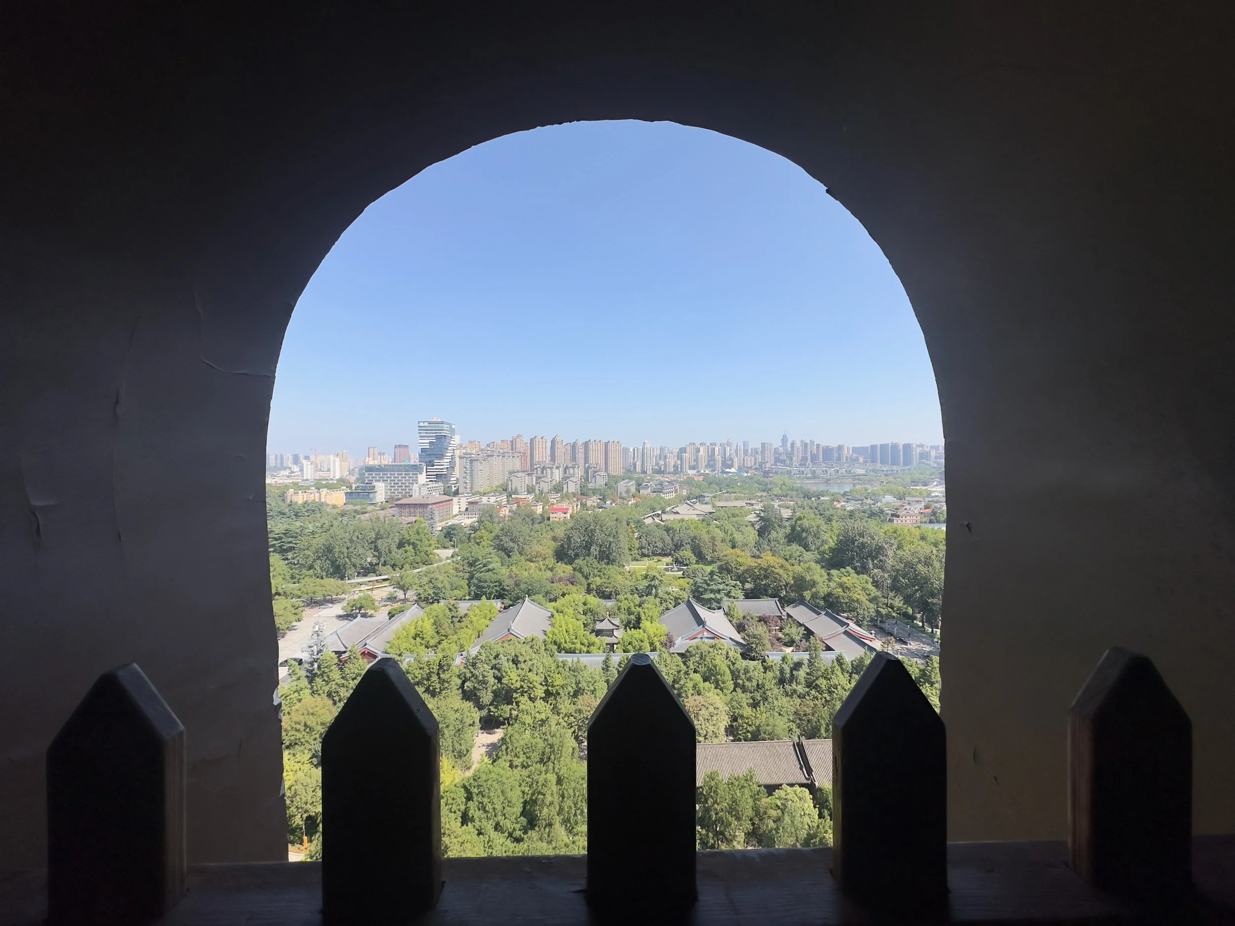 View looking east from Big Wild Goose Pagoda