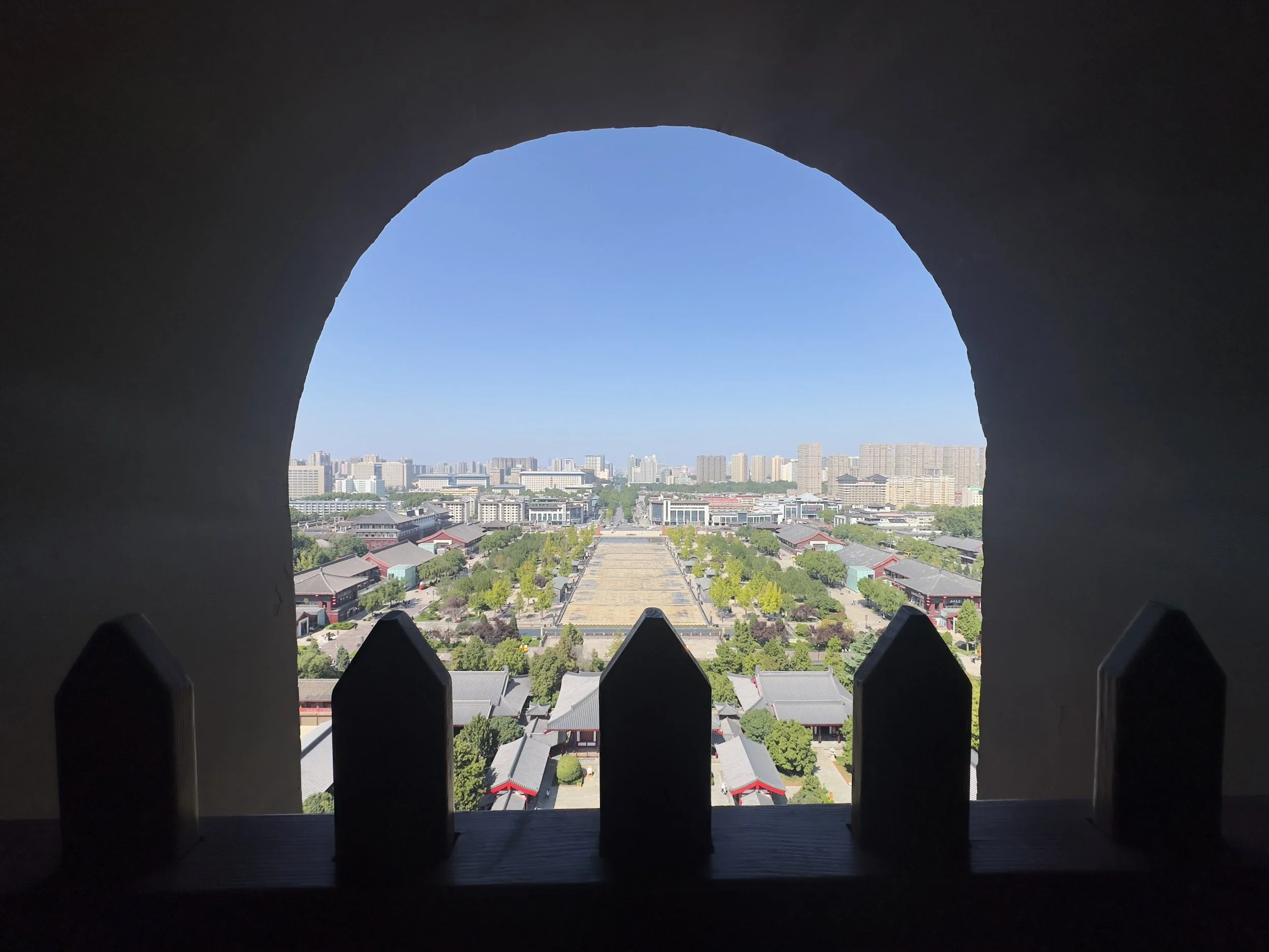 View looking North from Big Wild Goose Pagoda