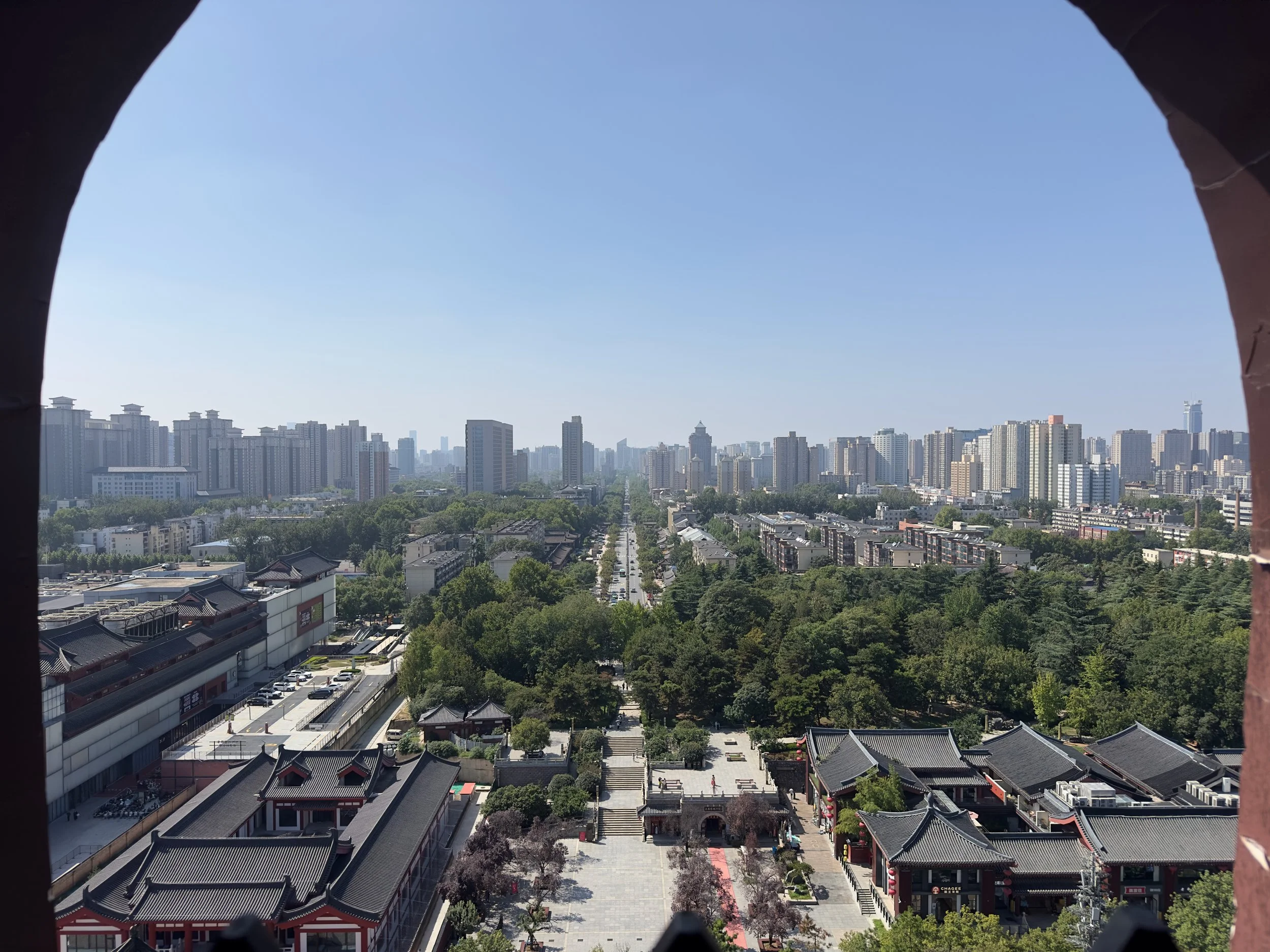 View looking West from Big Wild Goose Pagoda