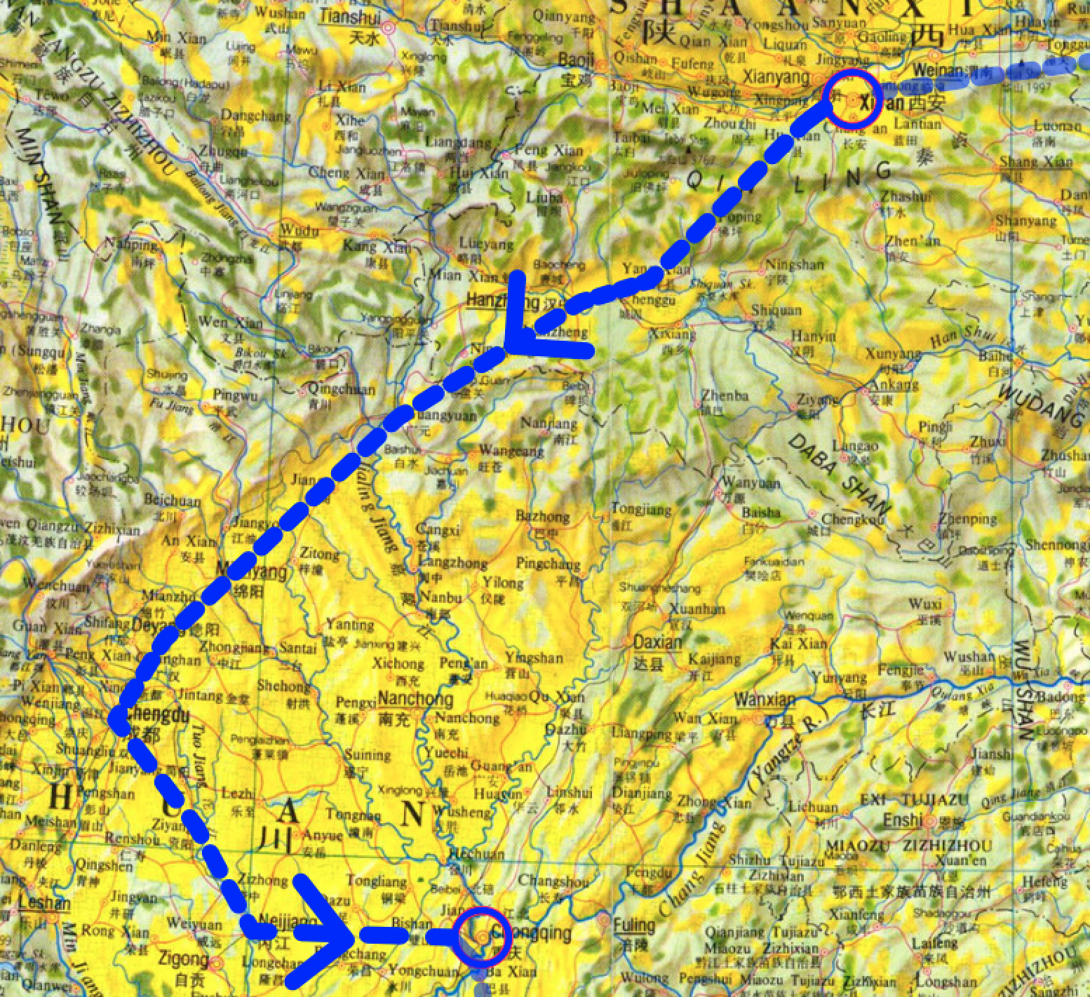Map of our trip
