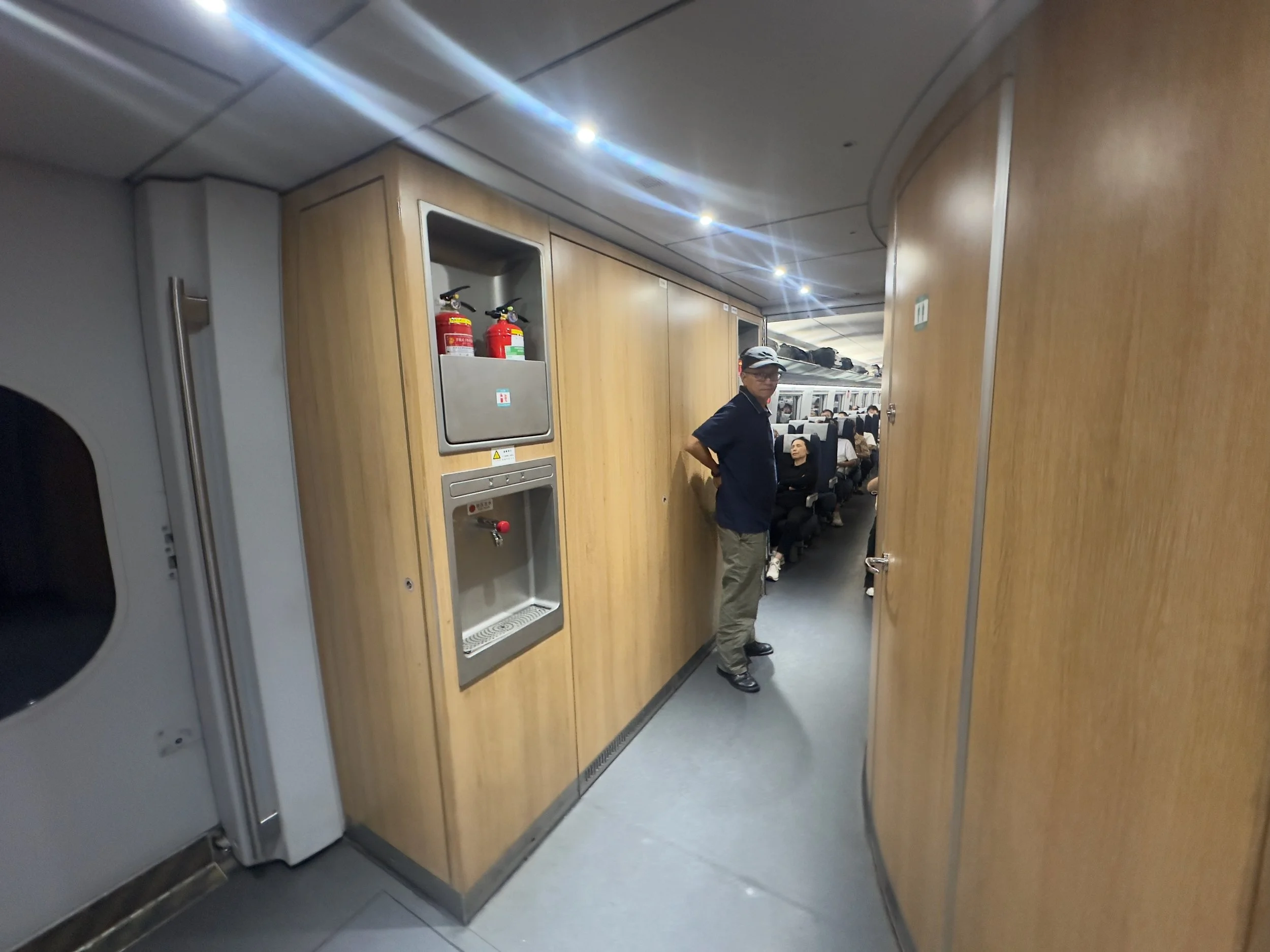 The lobby/toilet area of 2nd class