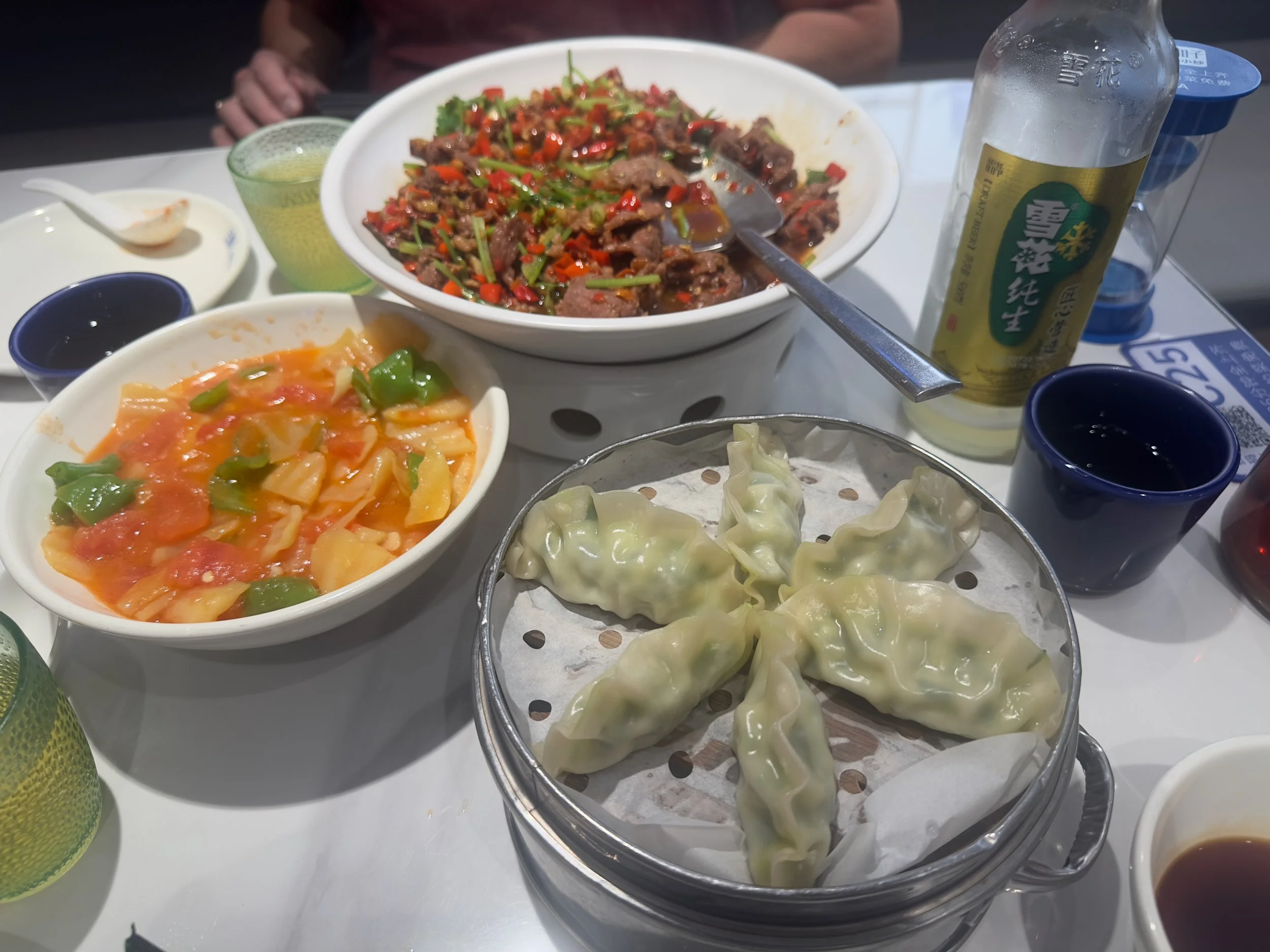 Dinner with egg timer