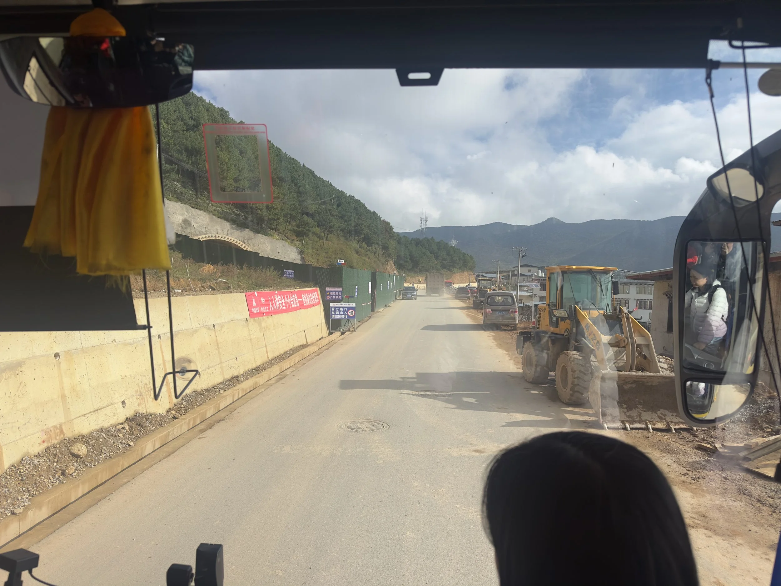 On the bus to the monastery