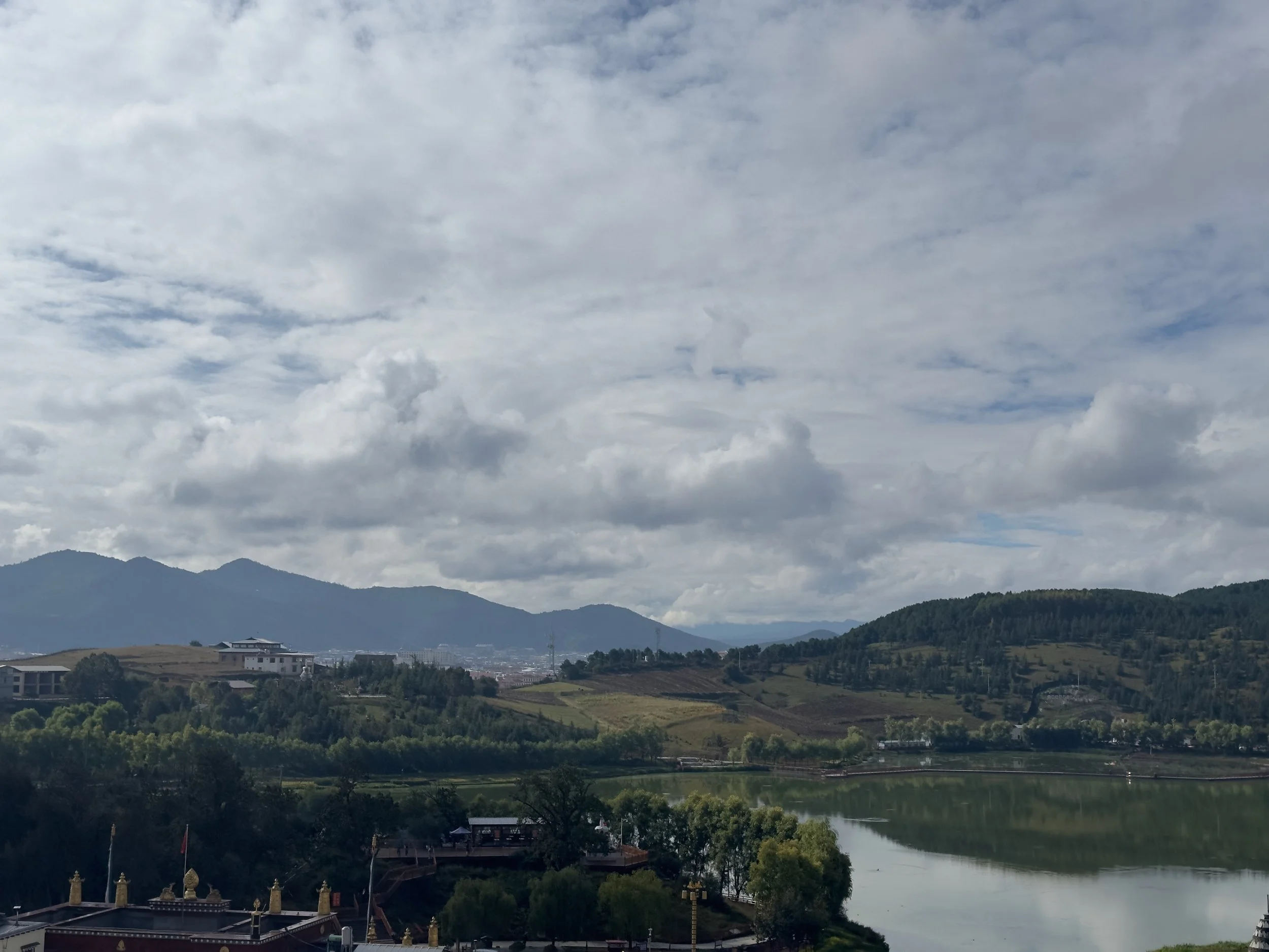 View back towards town