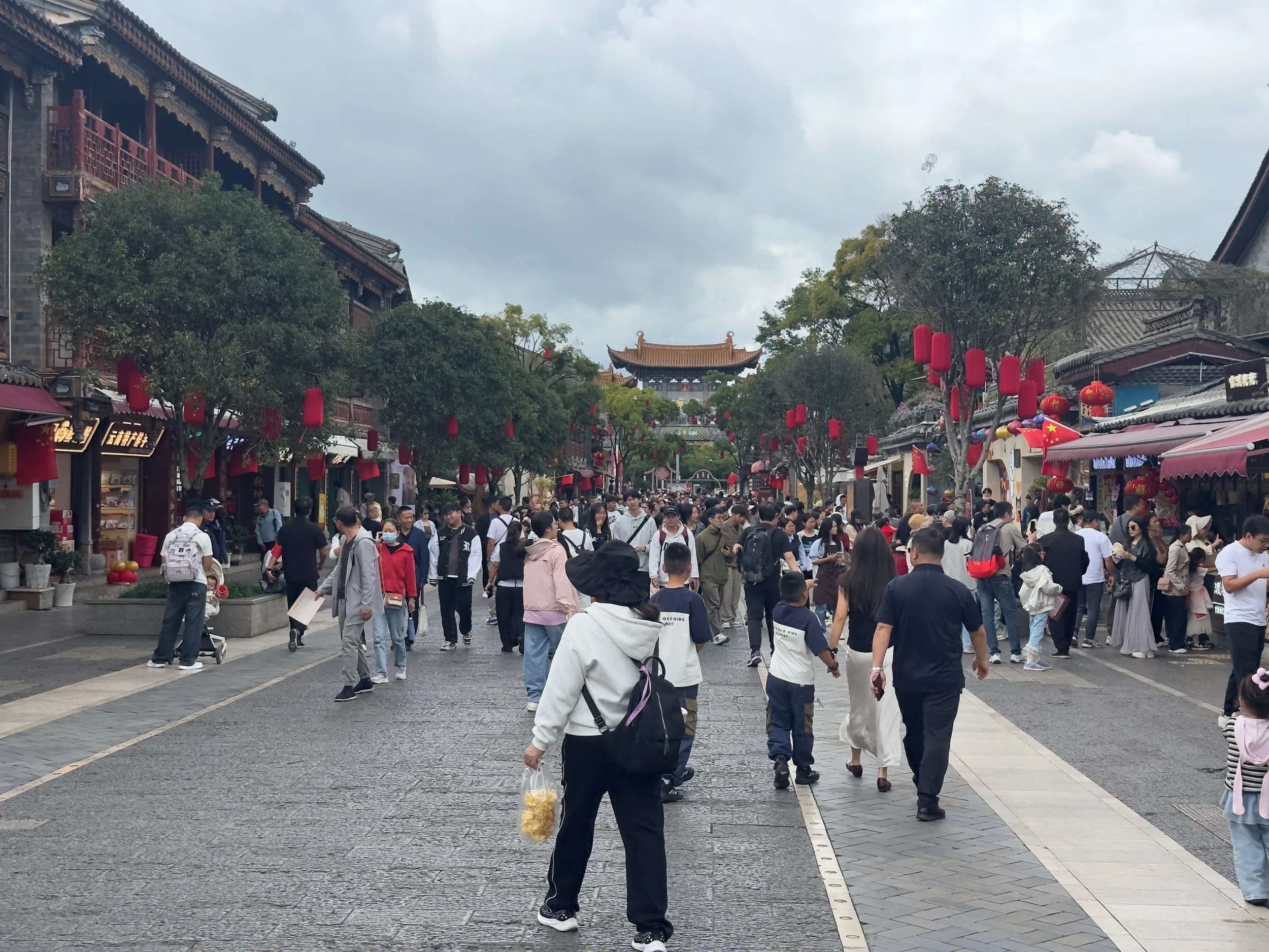 Main shopping street, Guandu Ancient Town 