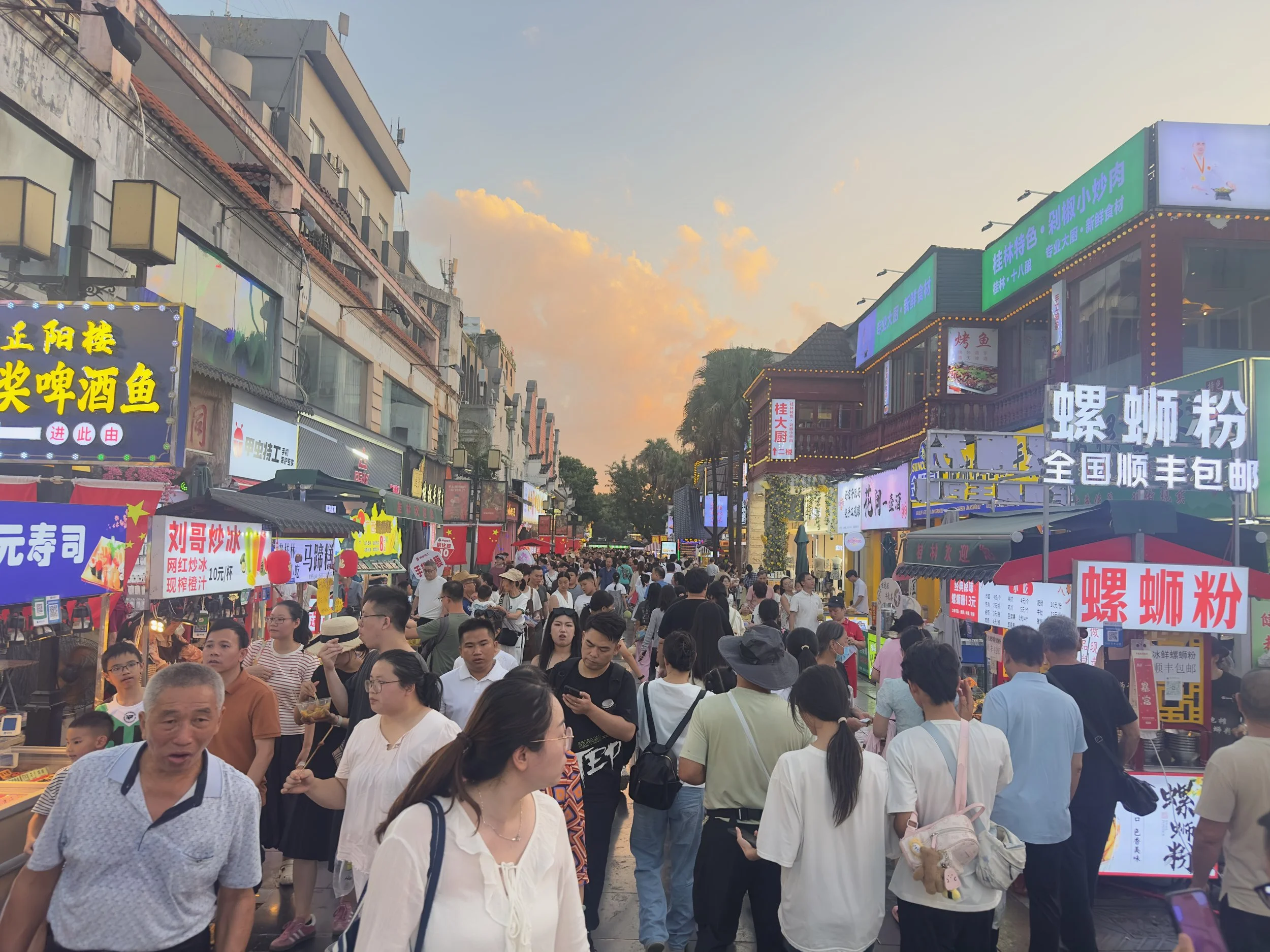 A busy Zhengyang Pedestrian Street