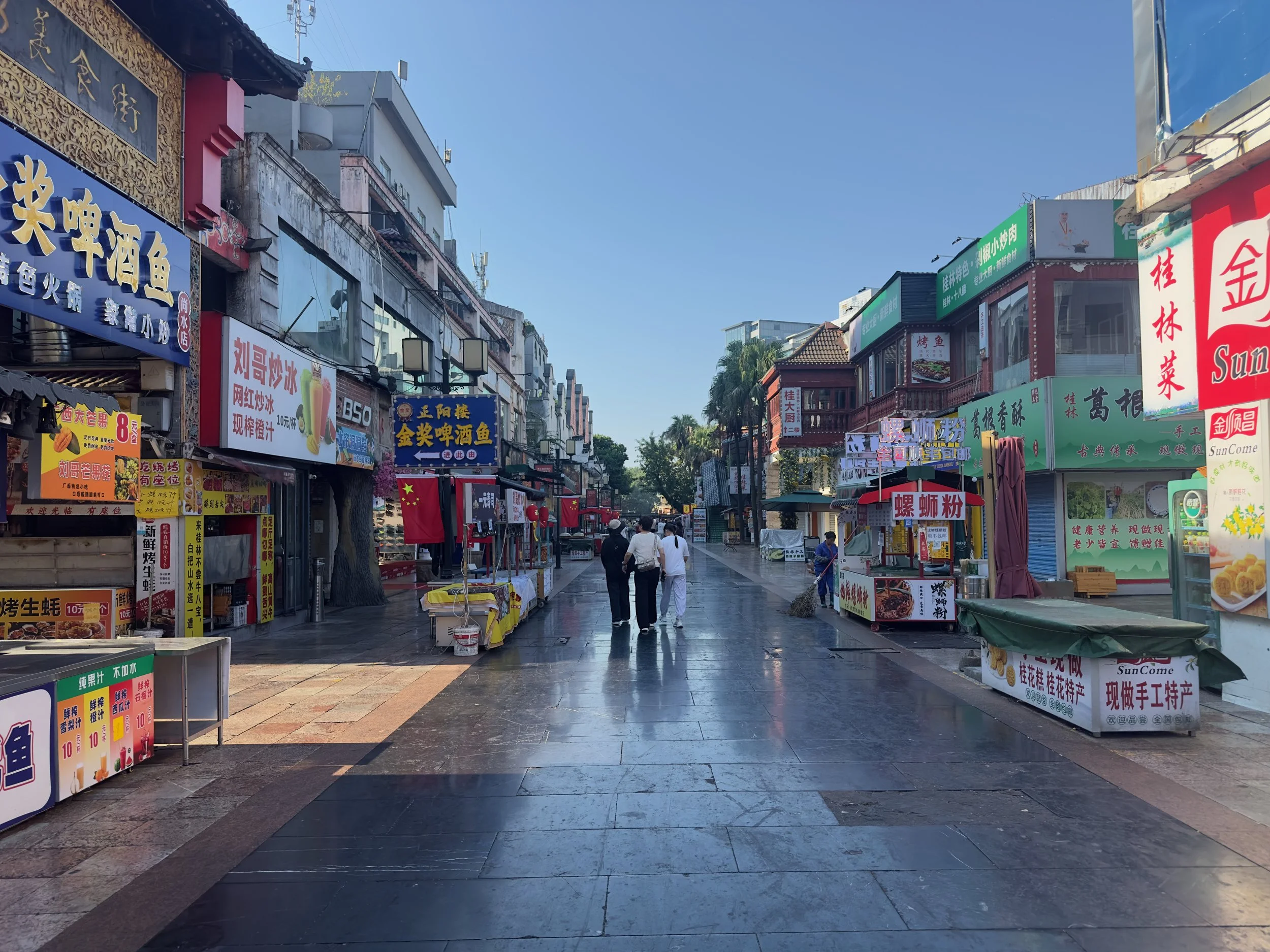 Quiet Pedestrian Street at 9am