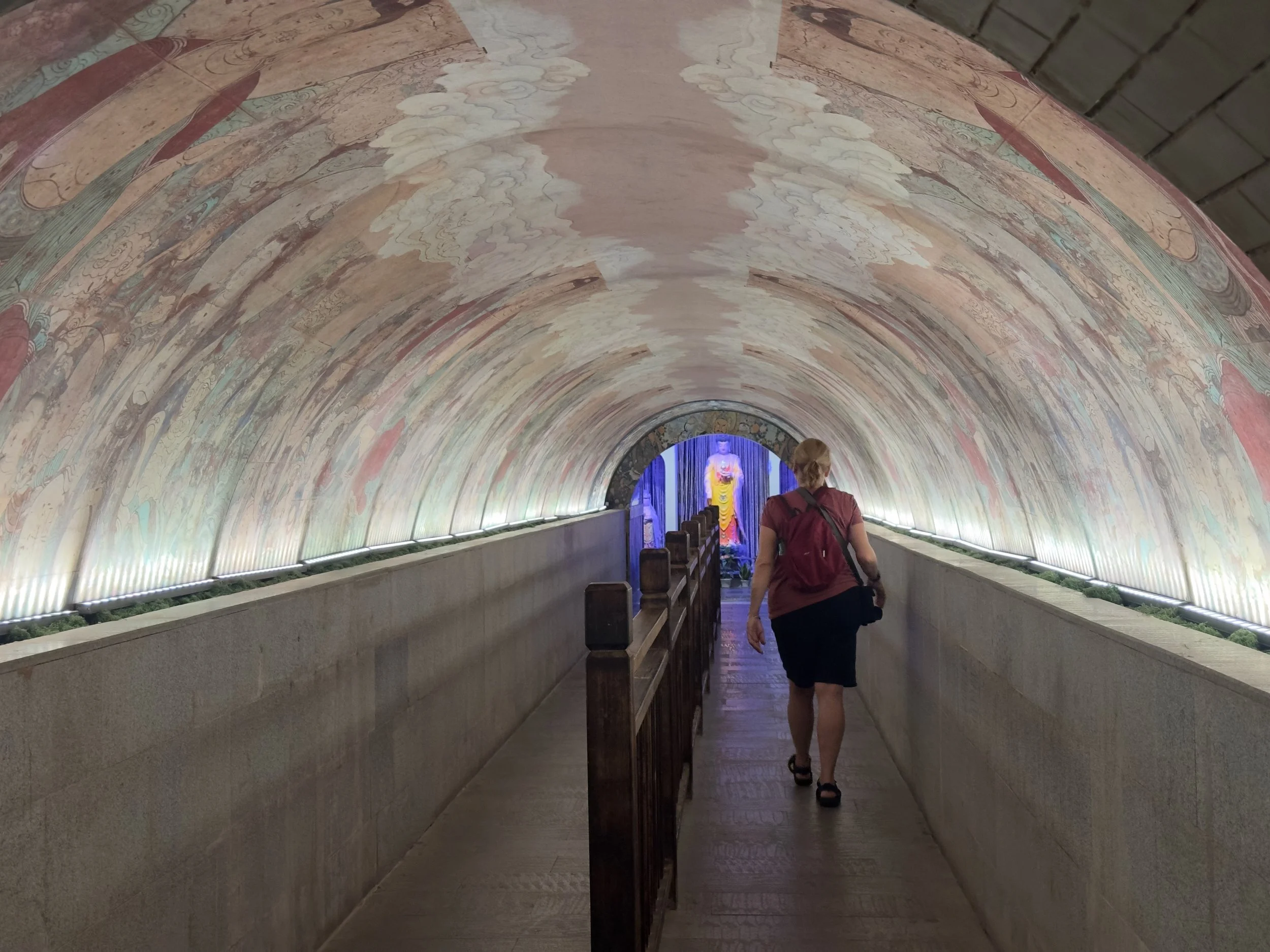 In the underwater tunnel