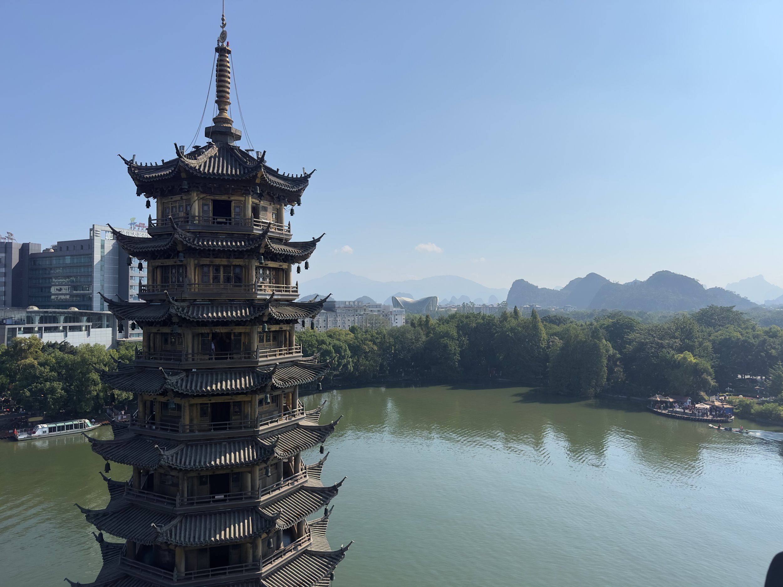 Sun Pagoda, Guilin and Karst Mountains 