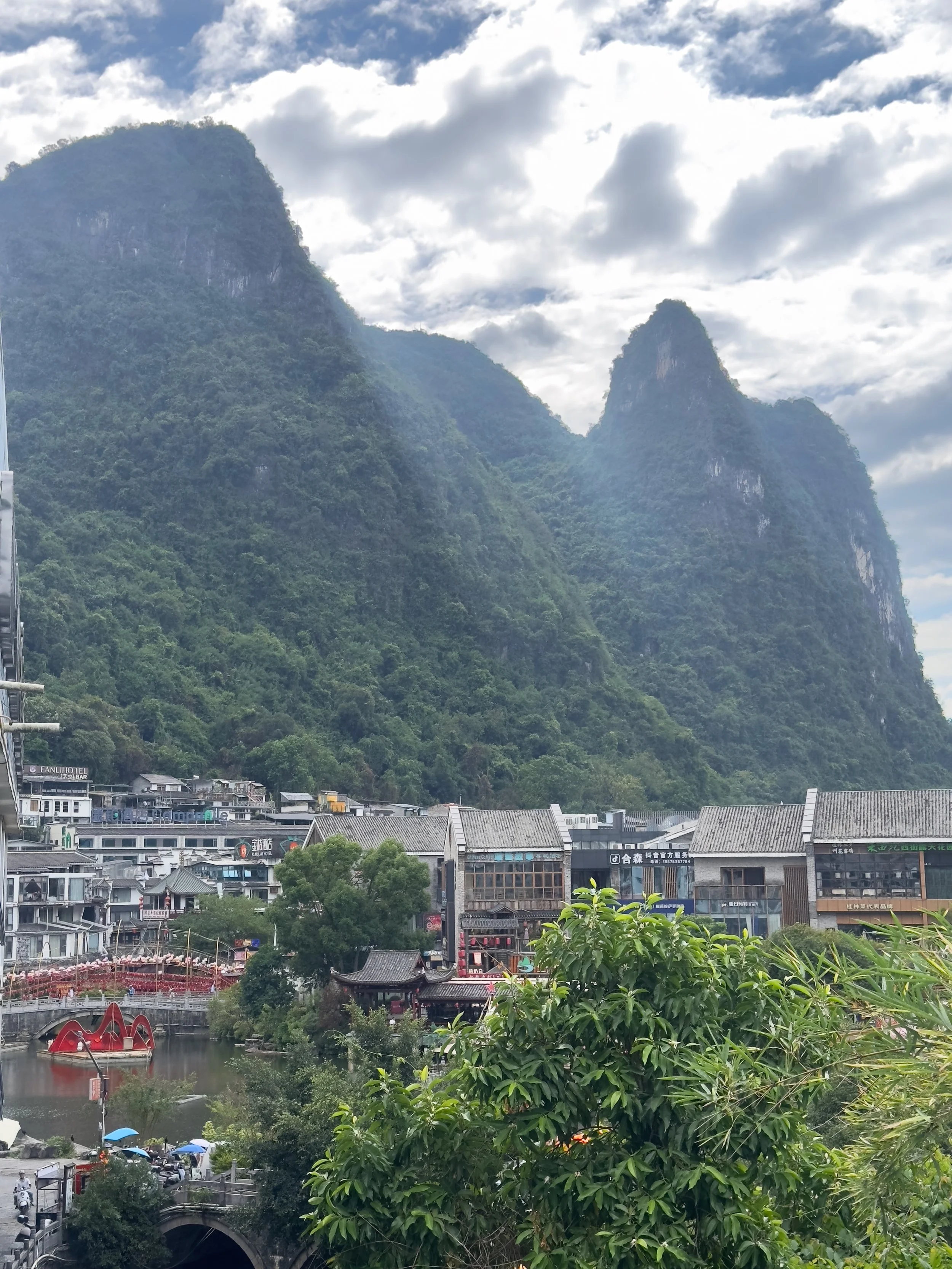 View from our balcony, Room 401