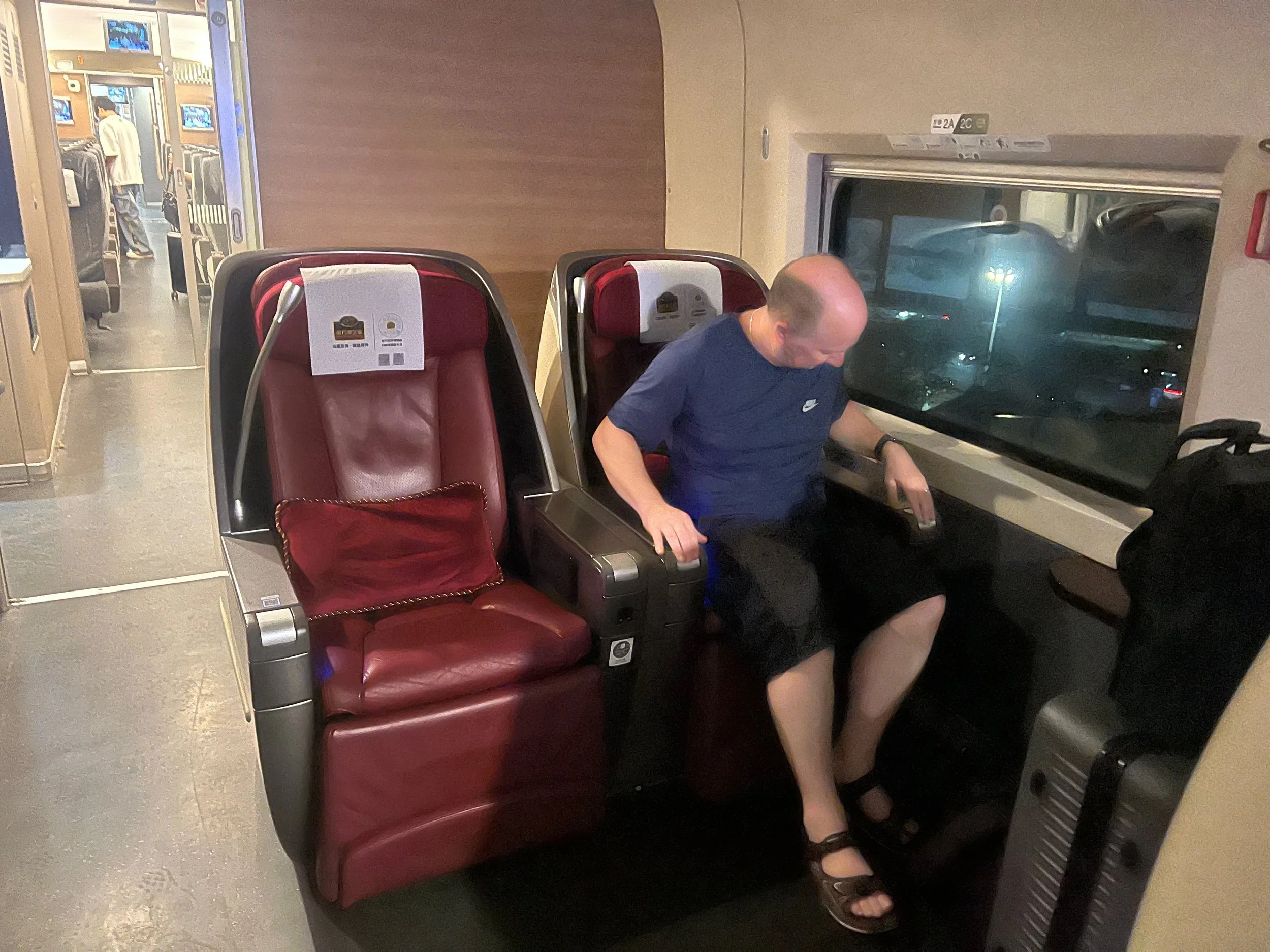 Figuring out the seat; 1st class seats in the next cabin