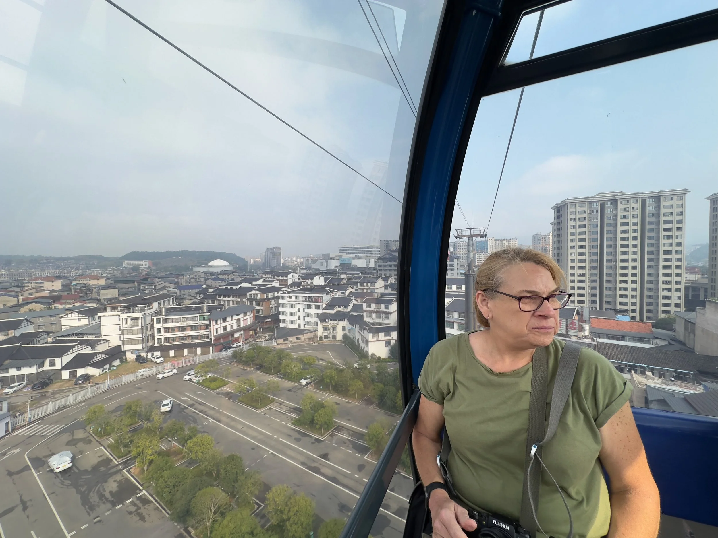 Liz, soaring across town