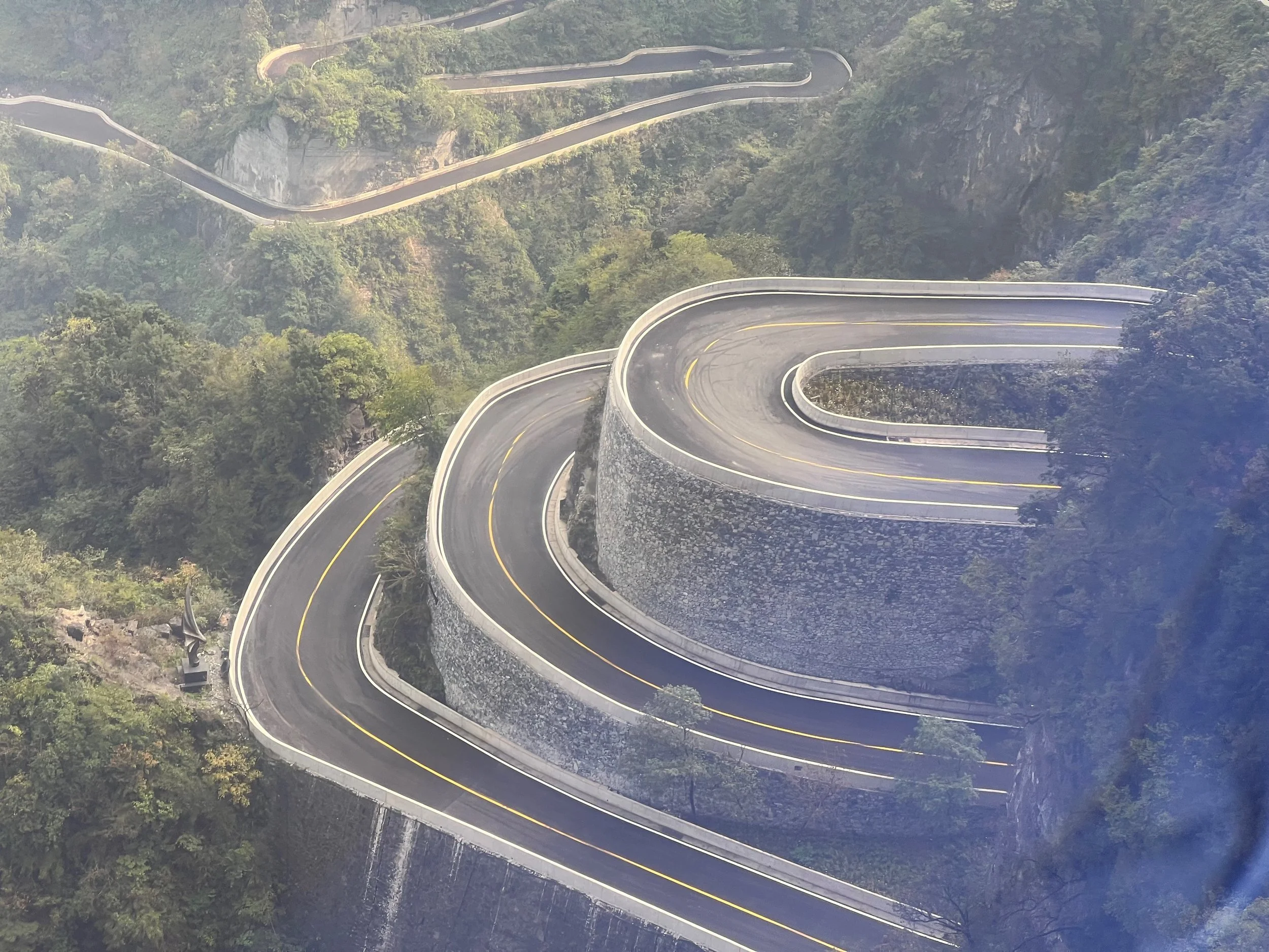 A crazy section of the access road