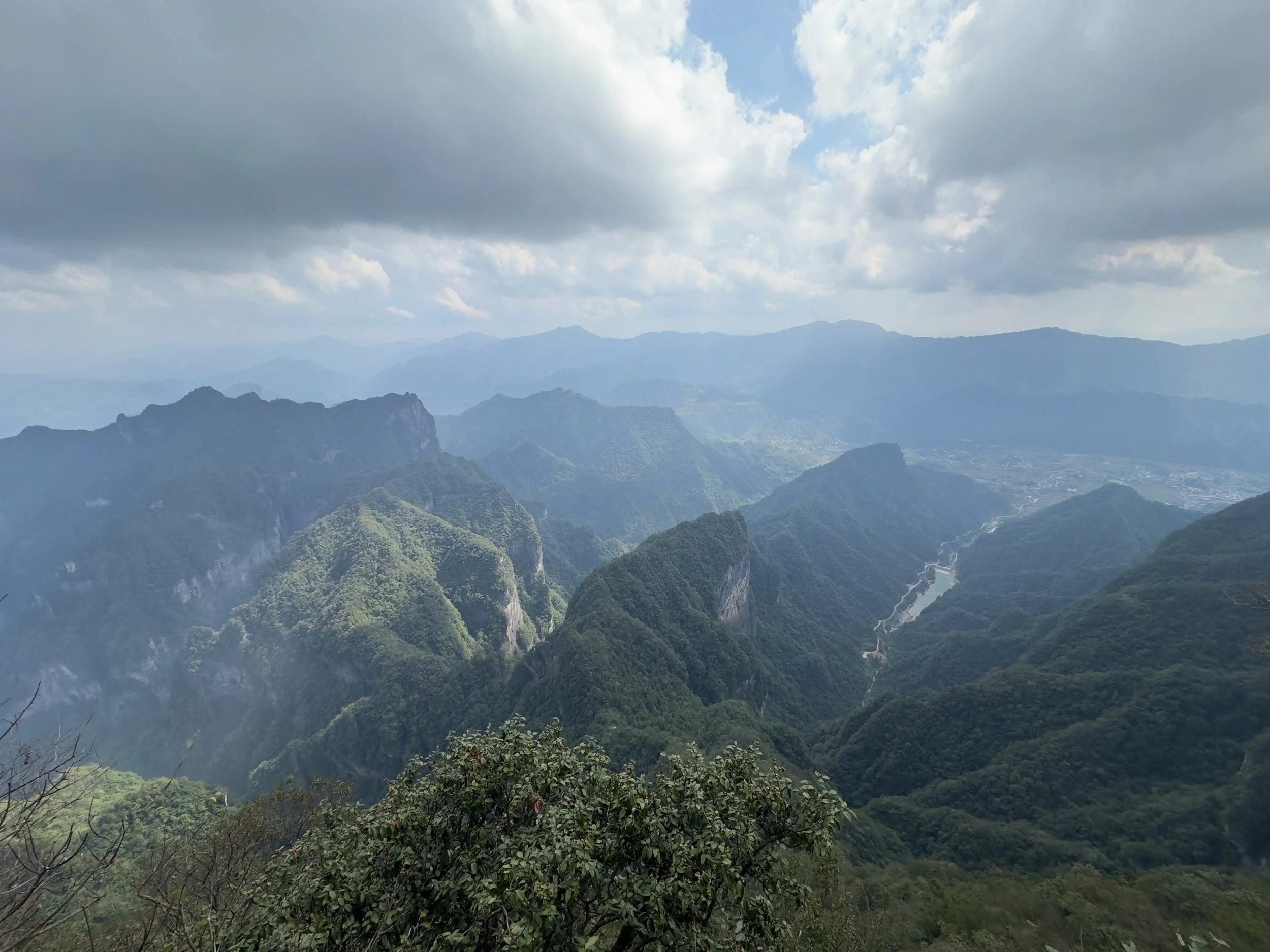Tianmen Mountain National Park looking east