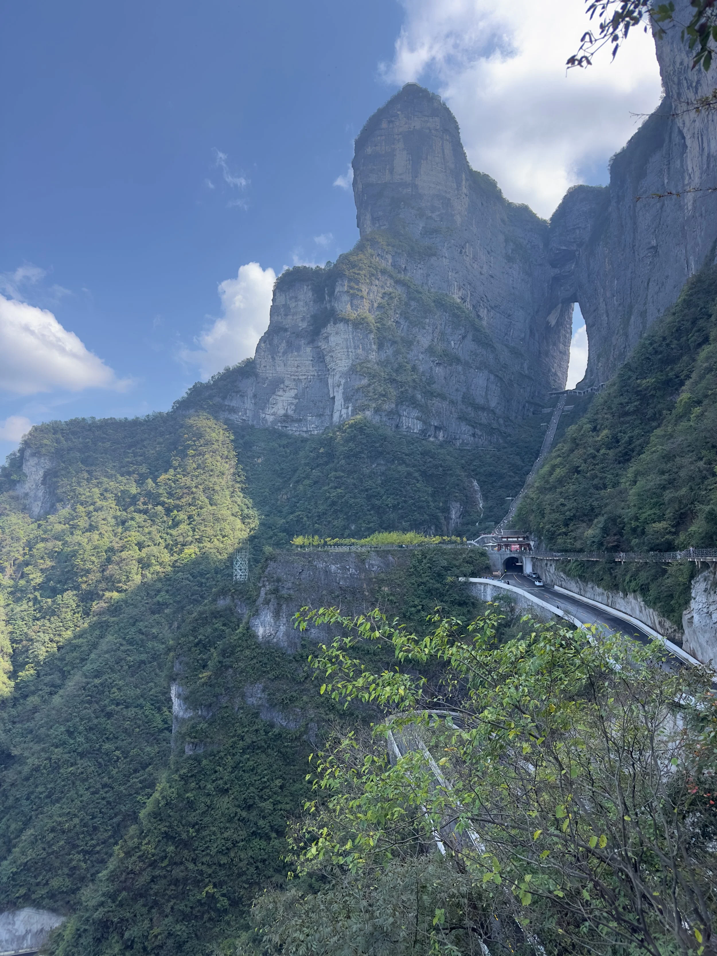 Looking back to the plaza and Heavens Gate