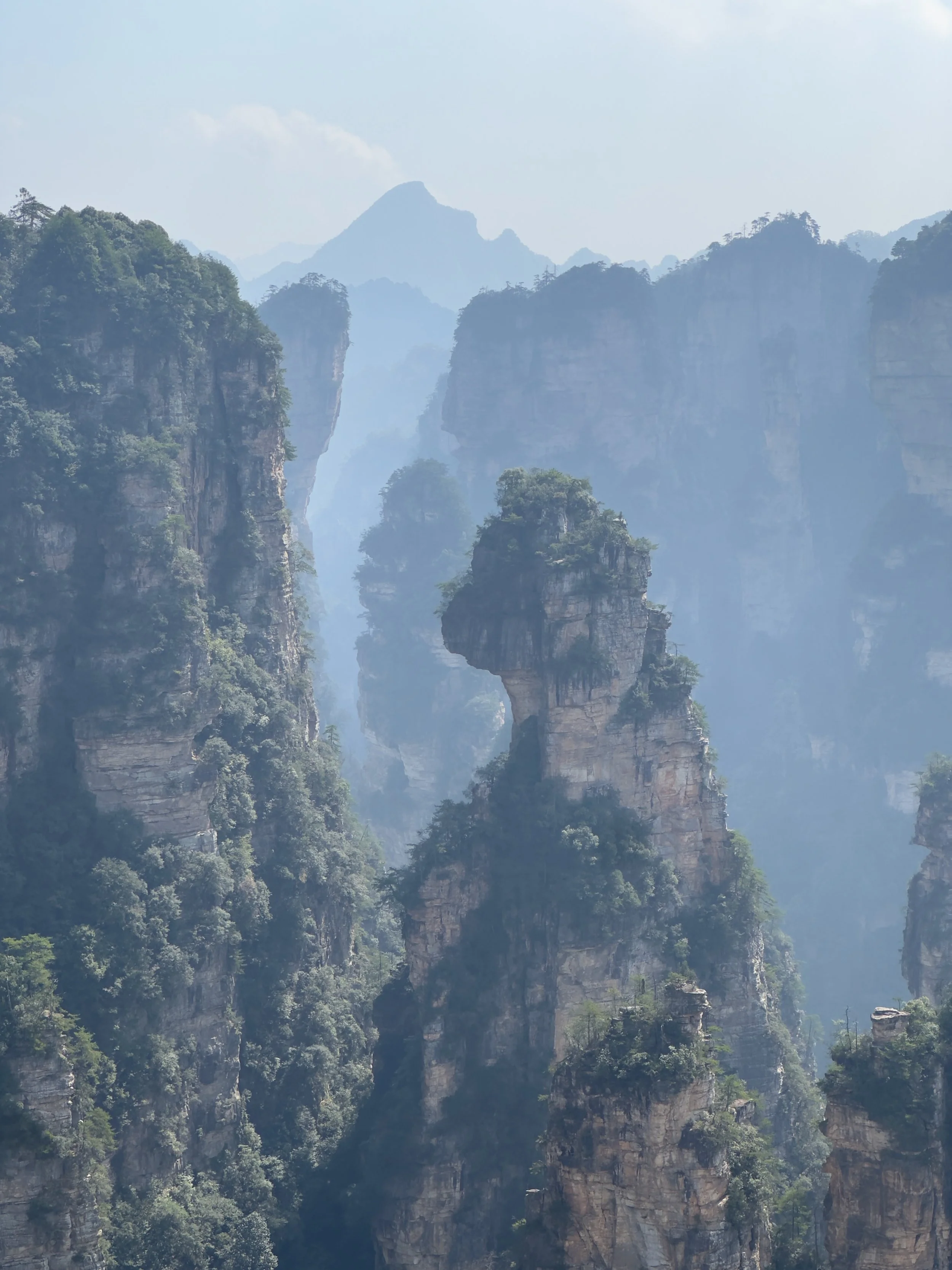 valleys and distant mountains